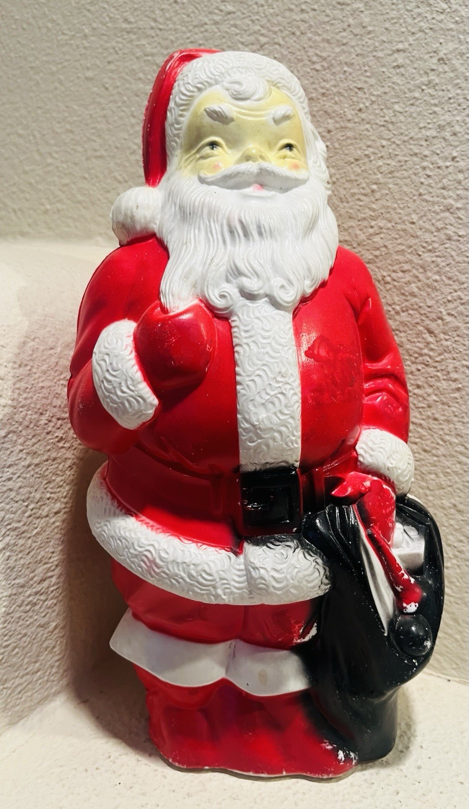 Vintage 1968 Empire Blow Mold Christmas Santa Claus Tabletop 13 Inch