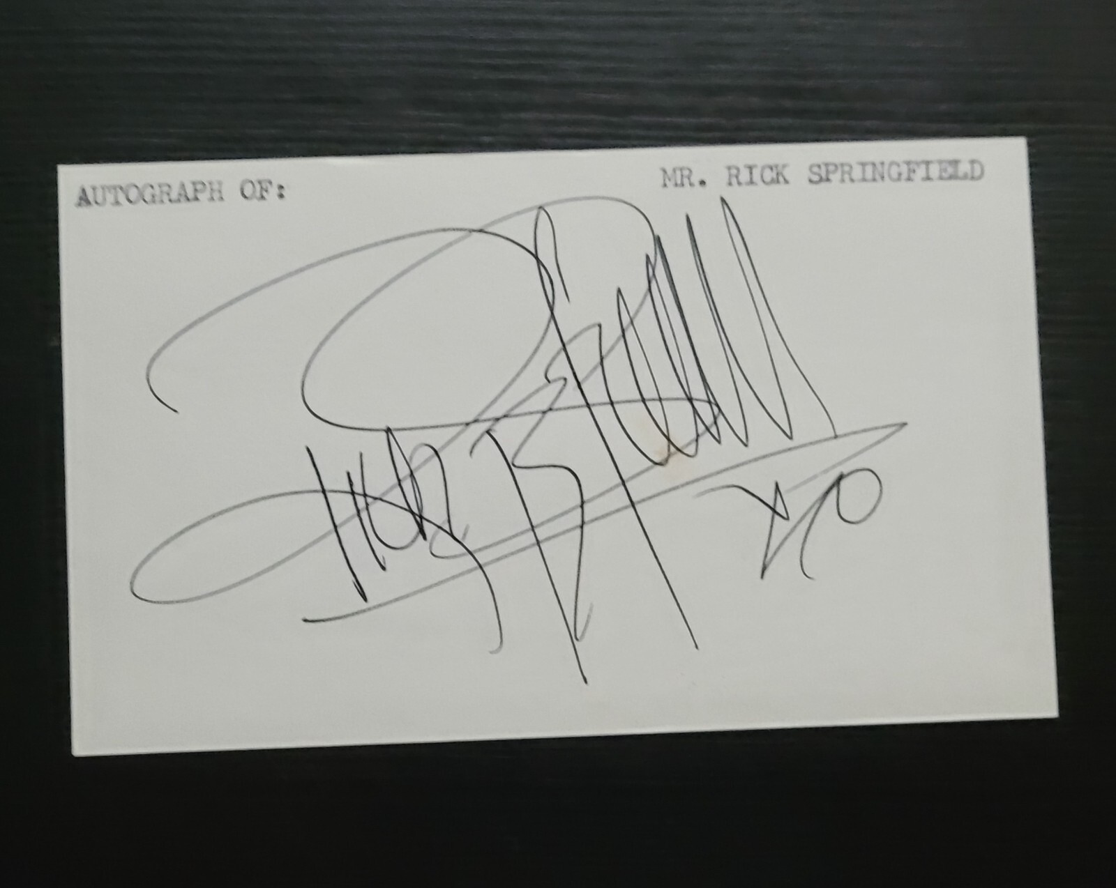 Rick Springfield Autograph Signed CUSTOM CARD JESSIE'S GIRL SCARCE Rick Springfield Autograph Signed CUSTOM CARD JESSIE'S GIRL SCARCE