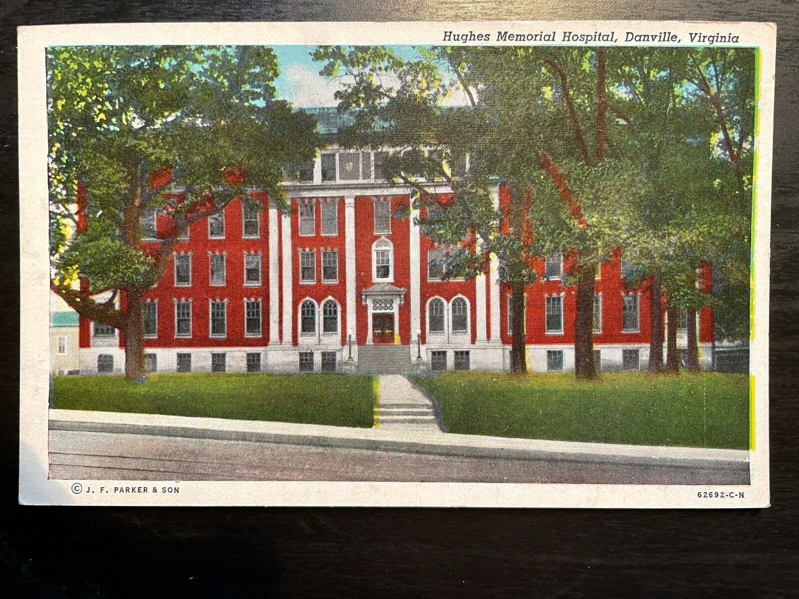 Vintage Postcard 1915-1930 Hughes Memorial Hospital Danville Virginia