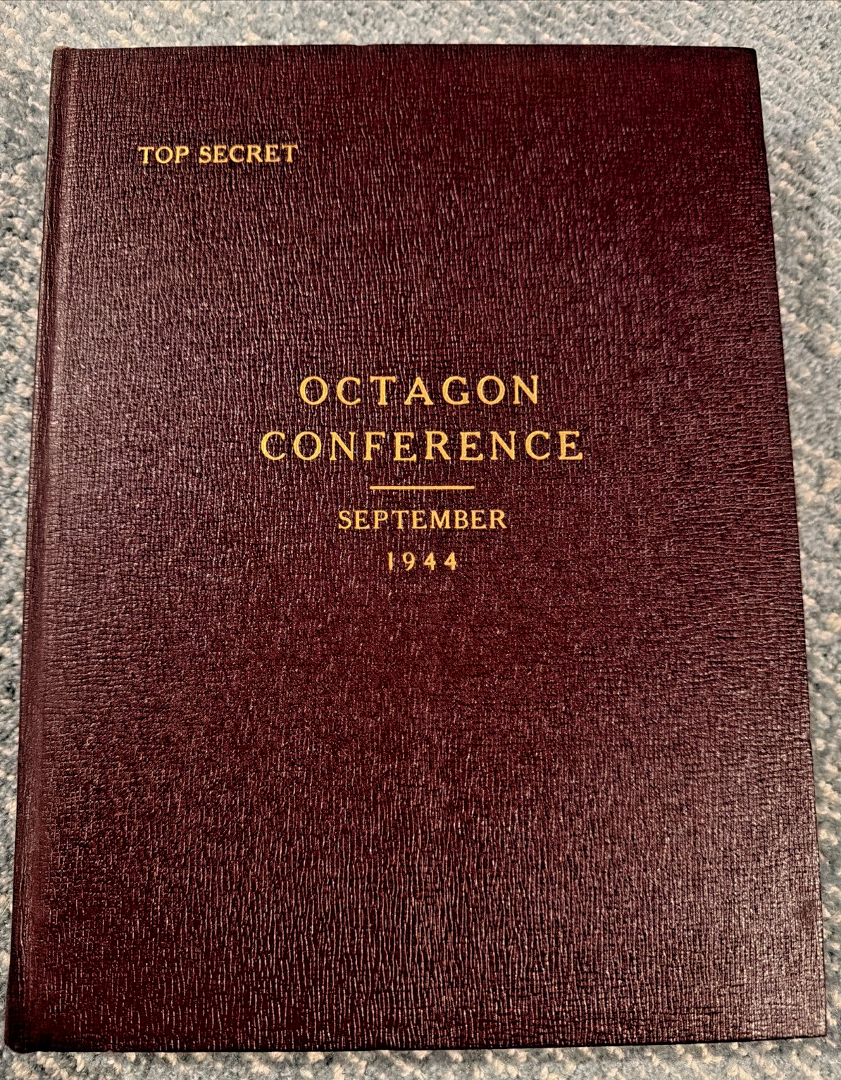 *ORIGINAL* 1944 WWII OCTAGON Quebec TOP SECRET D-Day OVERLORD Copy 26