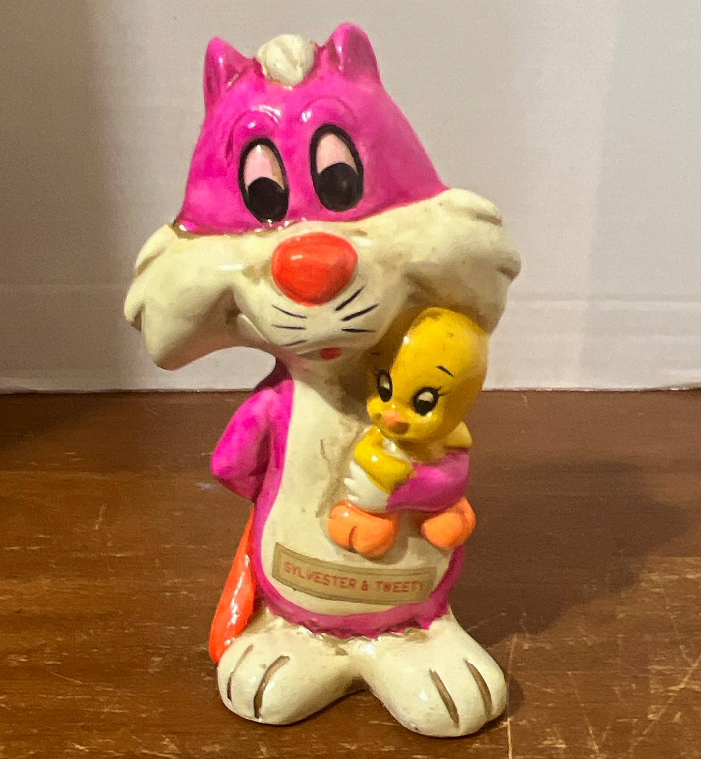 Vintage 60’s Sylvester & Tweety Ceramic Pencil Holder/Sharpener Looney Tunes 6”