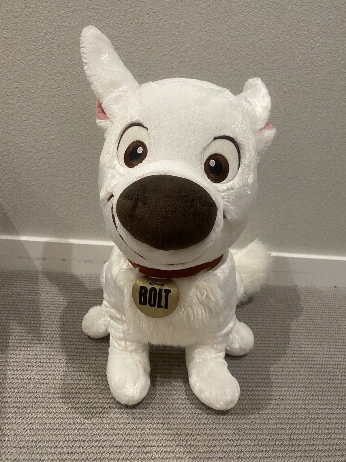 disney bolt large sitting plush dog 20” stuffed animal Puppy Movie Kids