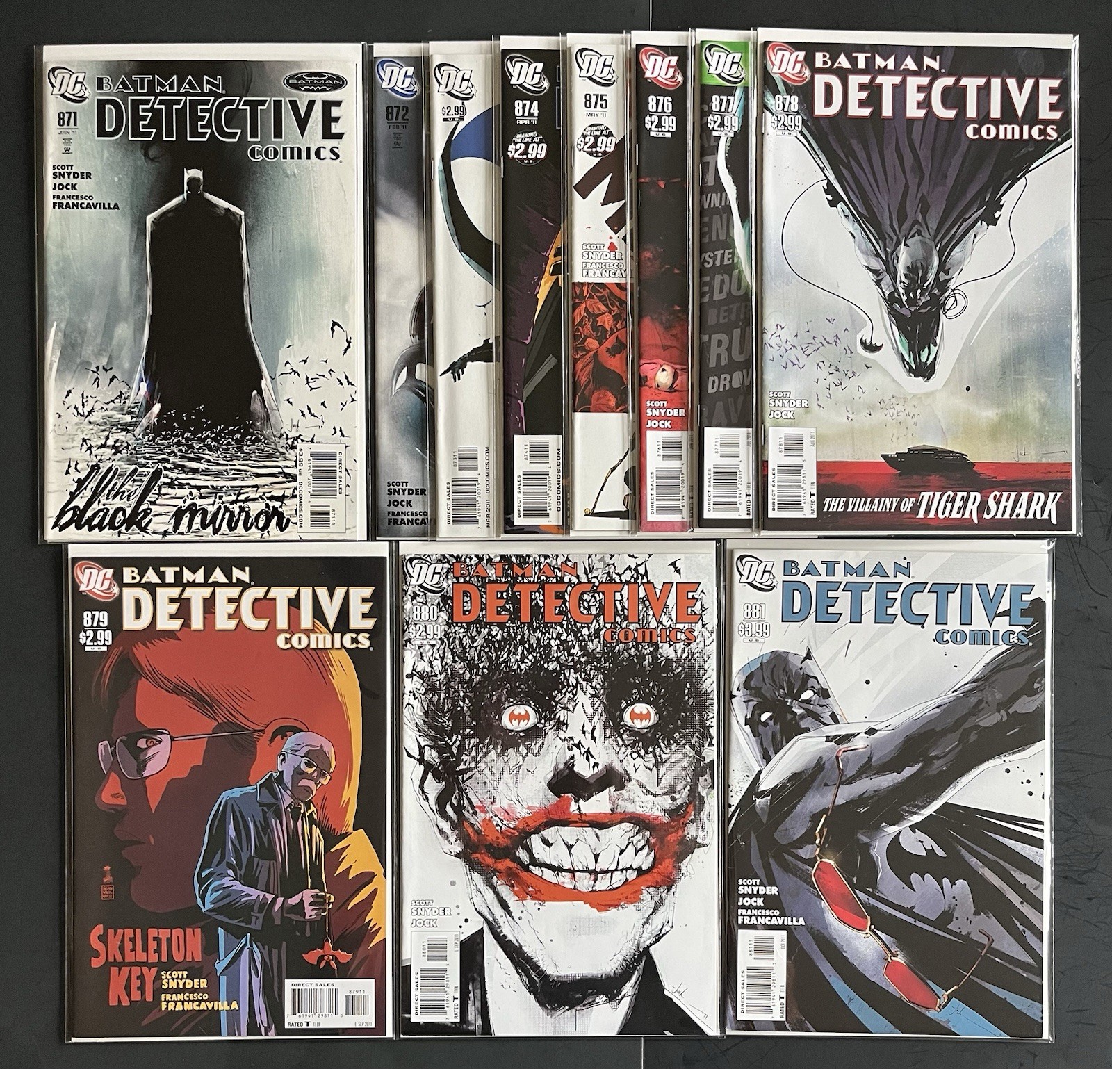 Detective Comics #871-881 Complete #880 Key Batman Black Mirror DC Comics Lot