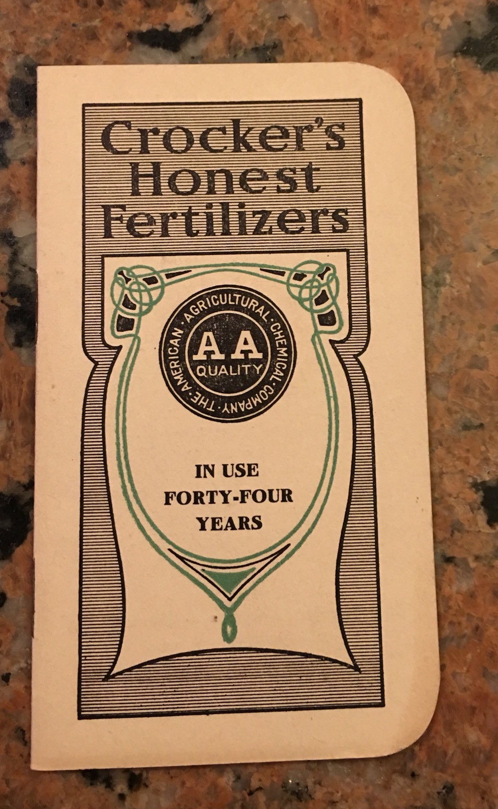 1940S Crocker’s Honest Fertilizer American Agriculture Notepad NOS