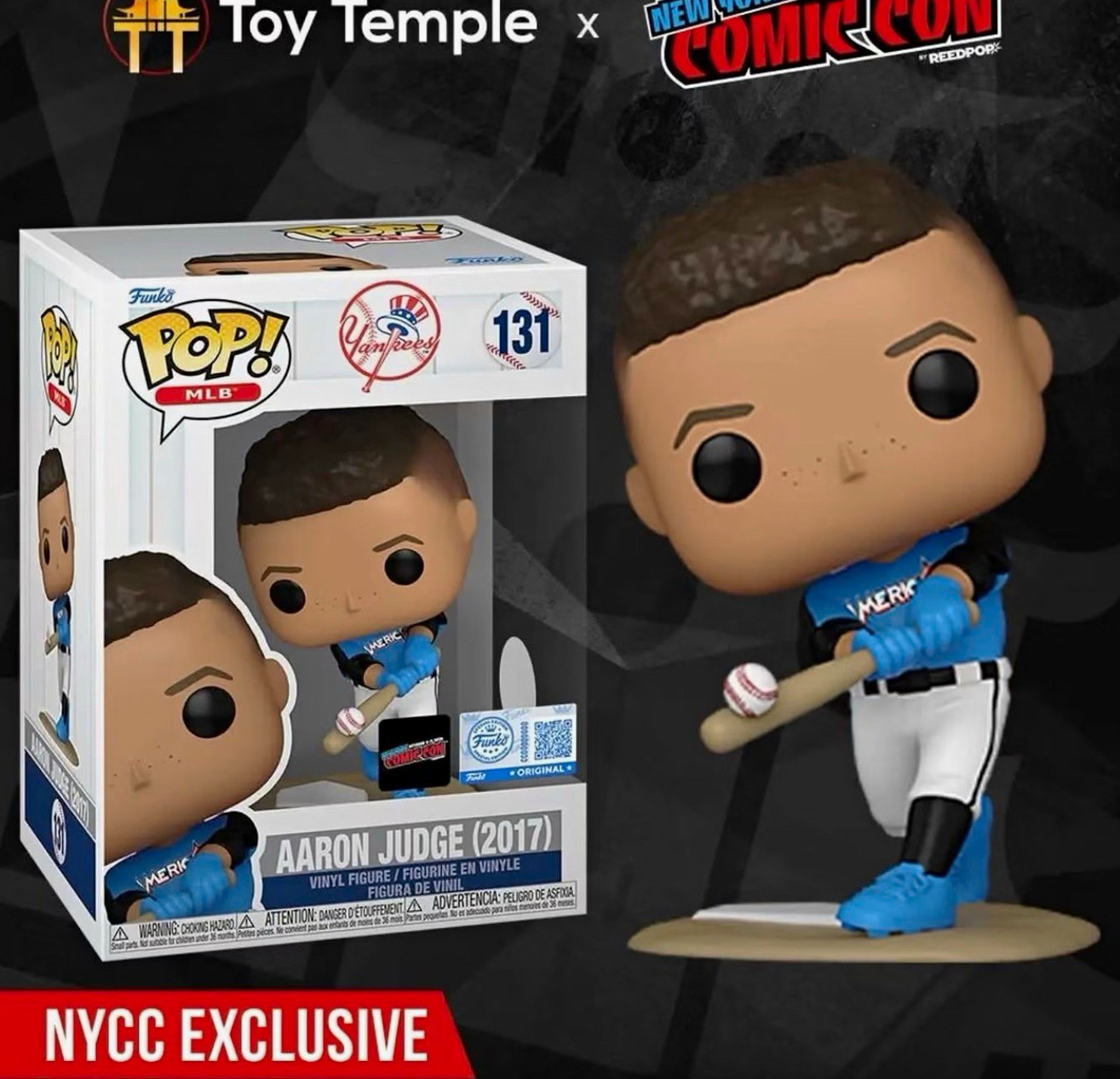 Funko Pop MLB Aaron Judge (2017) #131 NYCC 2026 Funko Pop MLB Aaron Judge (2017) #131 NYCC 2026