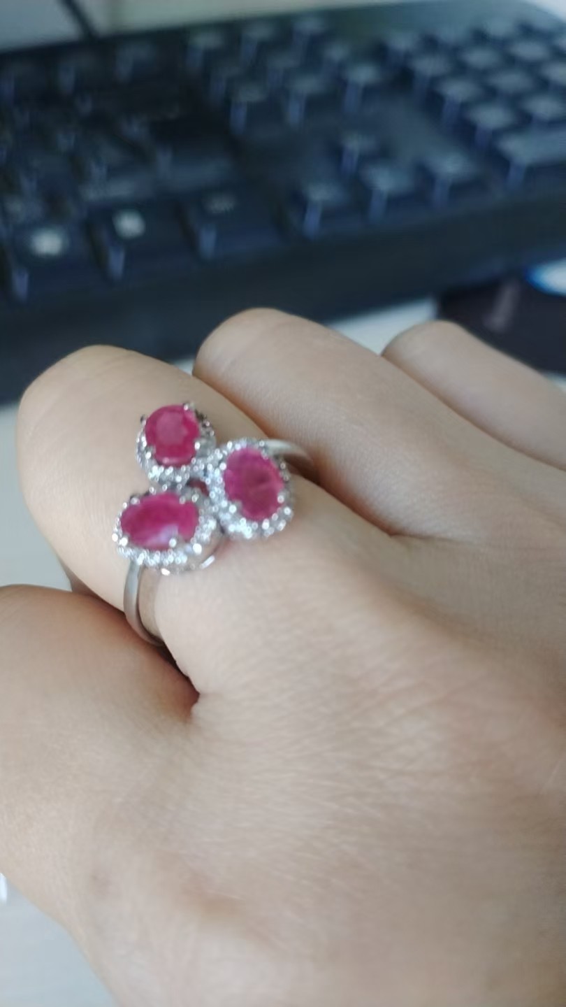 Natural ruby ring in US size 7.5