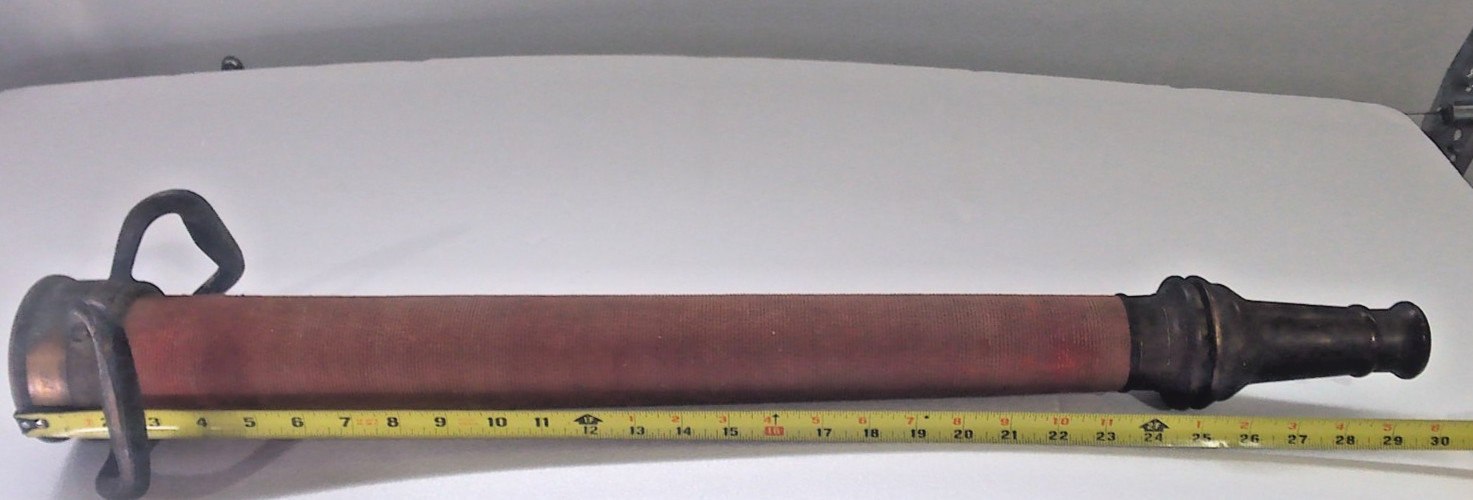 Antique, Rare, Brass Fire Hose Nozzle, by W.D.Allen Mfg. Co. 30 Inches Long