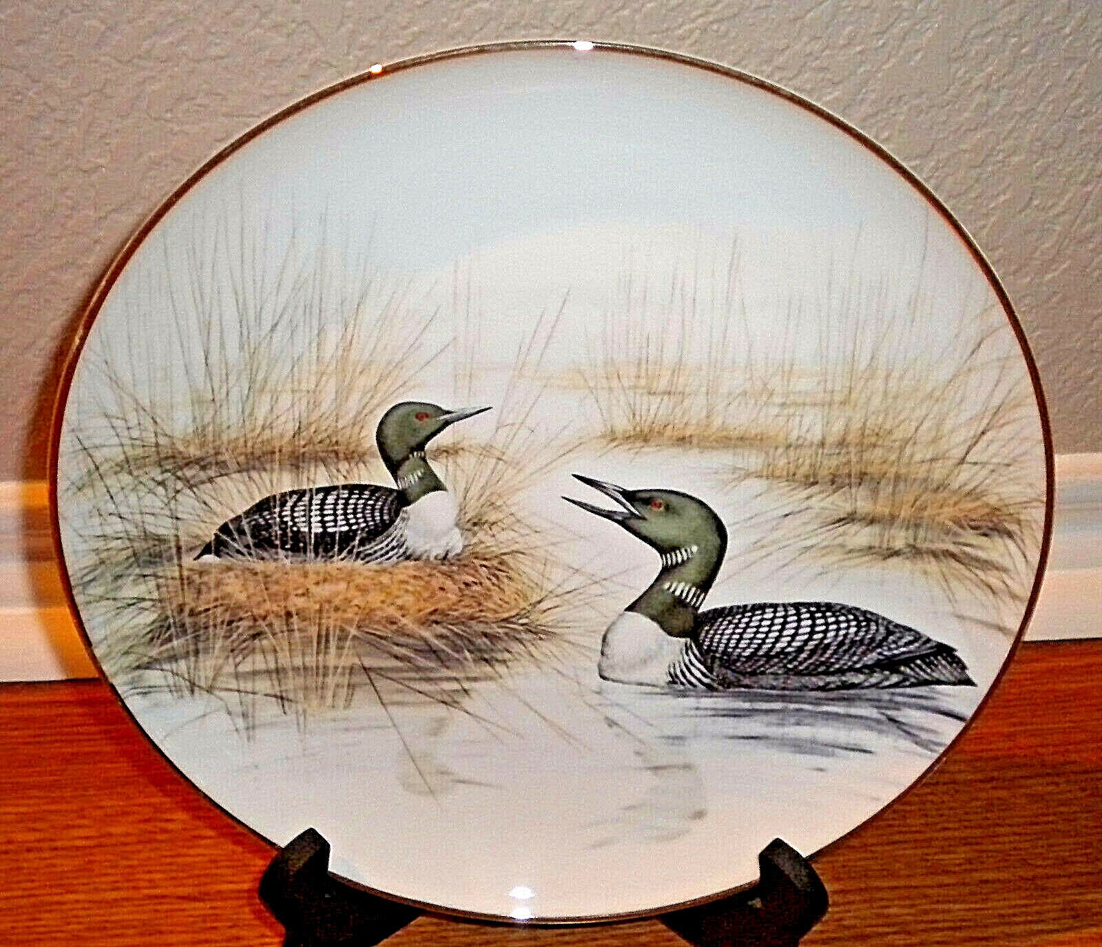 Ducks Plate Vtg Royal Kent Porcelain # 2 Los Habitantes del Bosque Birds 9 3/4\