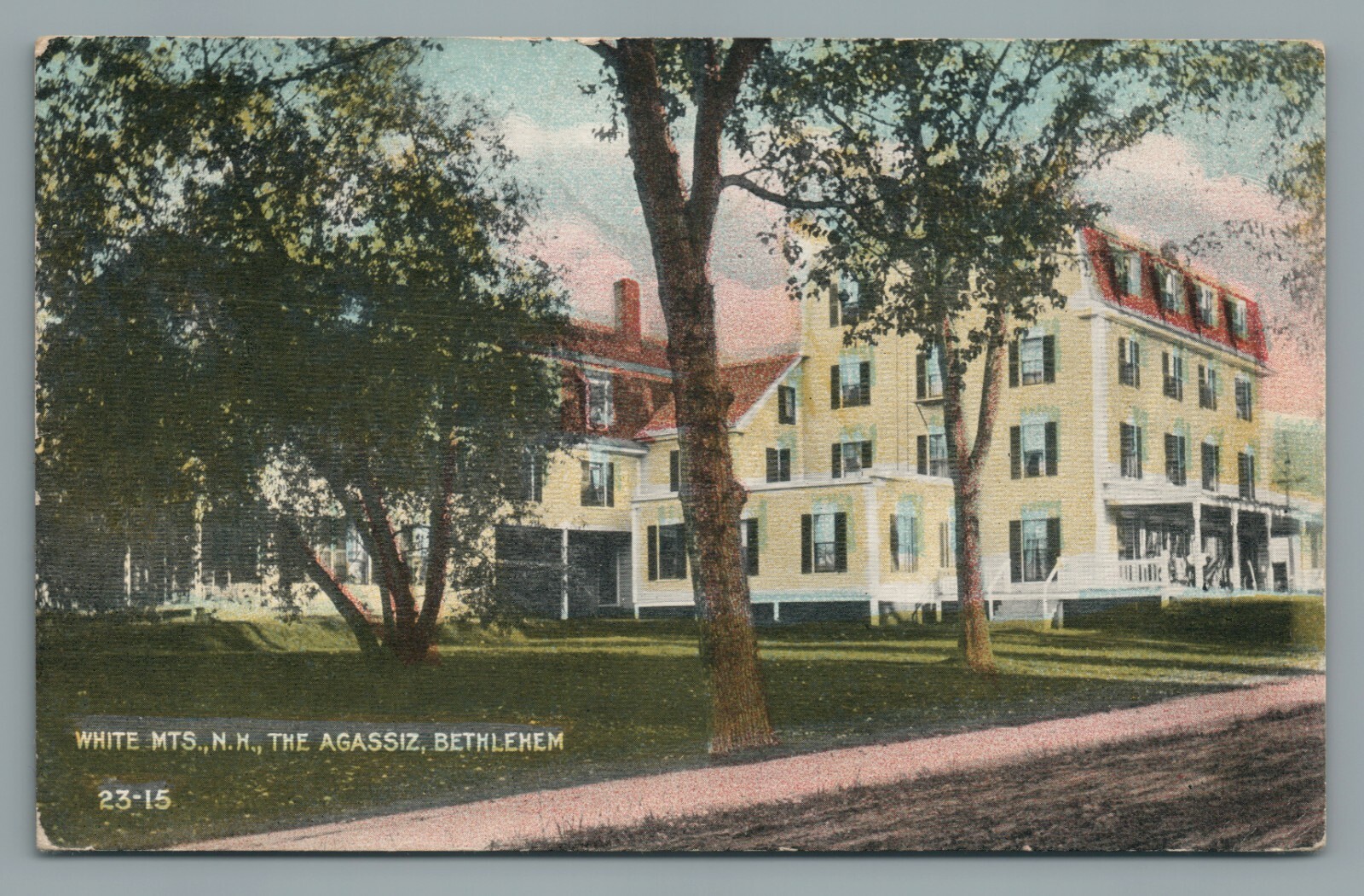 1916 AVIATION AGASSIZ BETHLEHEM NH WHITE MTS PILOT FLYING PLANE POSTCARD A9