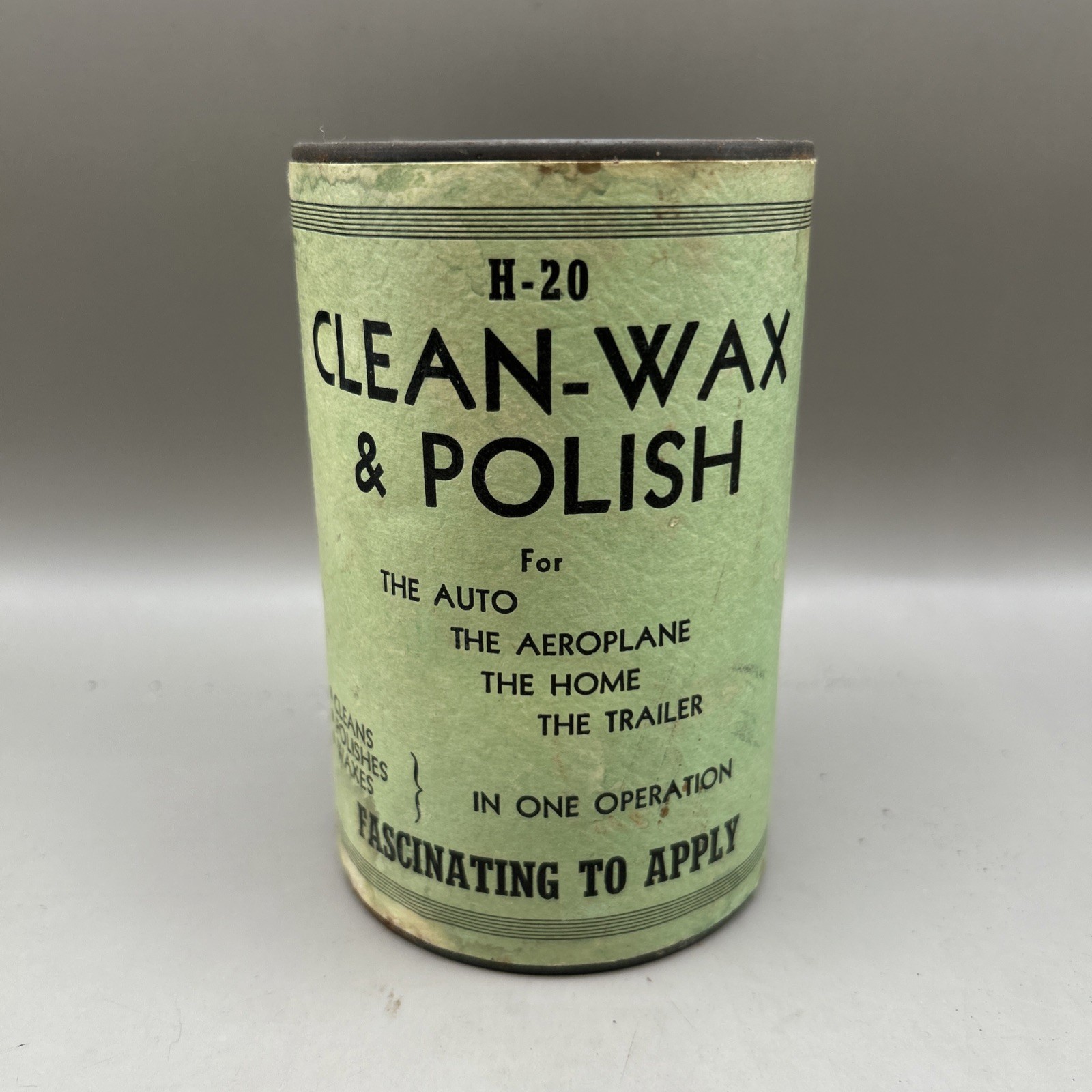 Paper Label Can Clean Wax Polish Victor C. Hedrick Carrollton OH Metal Can Paper Label Can Clean Wax Polish Victor C. Hedrick Carrollton OH Metal Can
