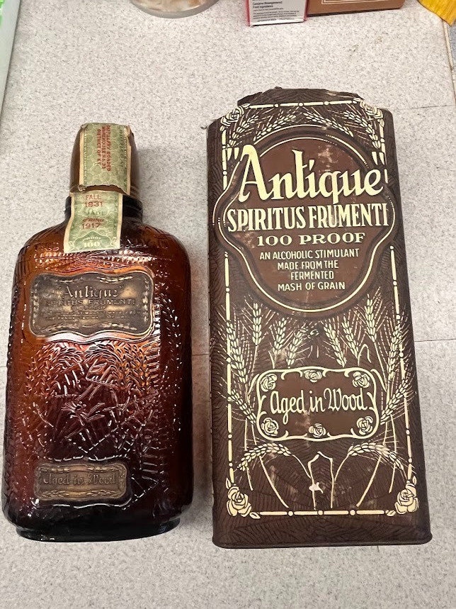 Vintage 1917 Prohibition Medicinal Whiskey Bottle Louisville, Kentucky