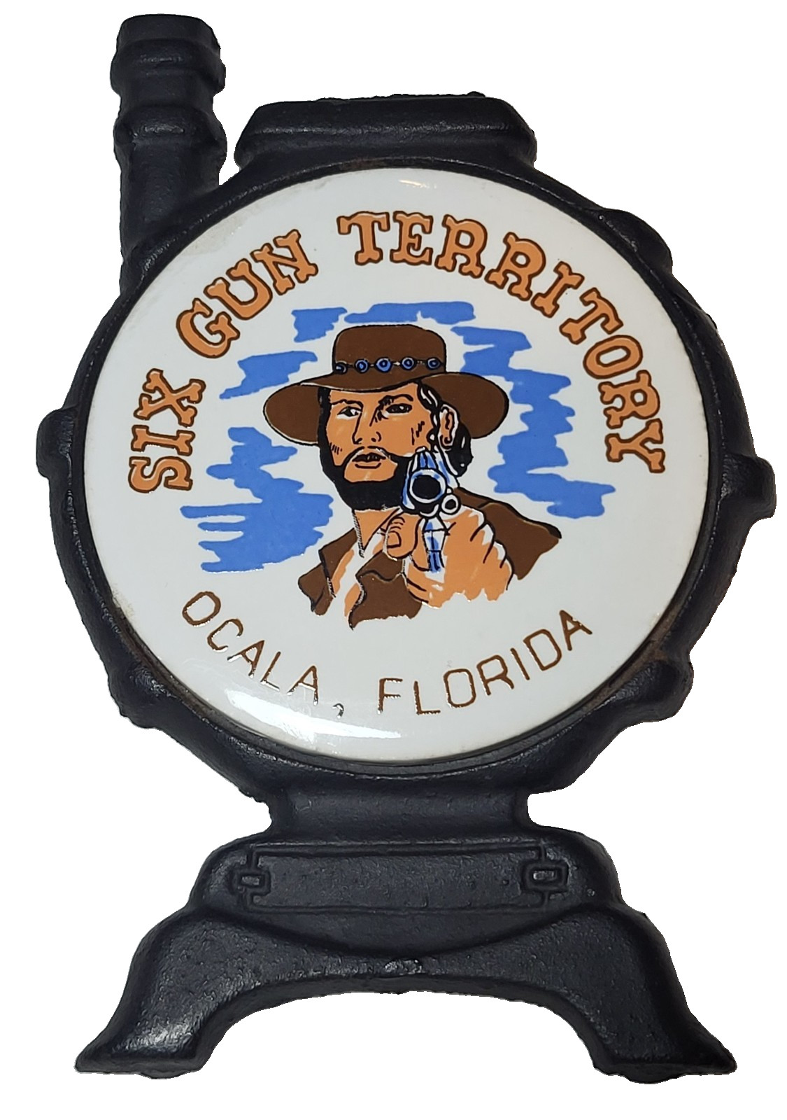Six Gun Territory Vintage Souvenir Trivet Silver Springs Ocala Florida 