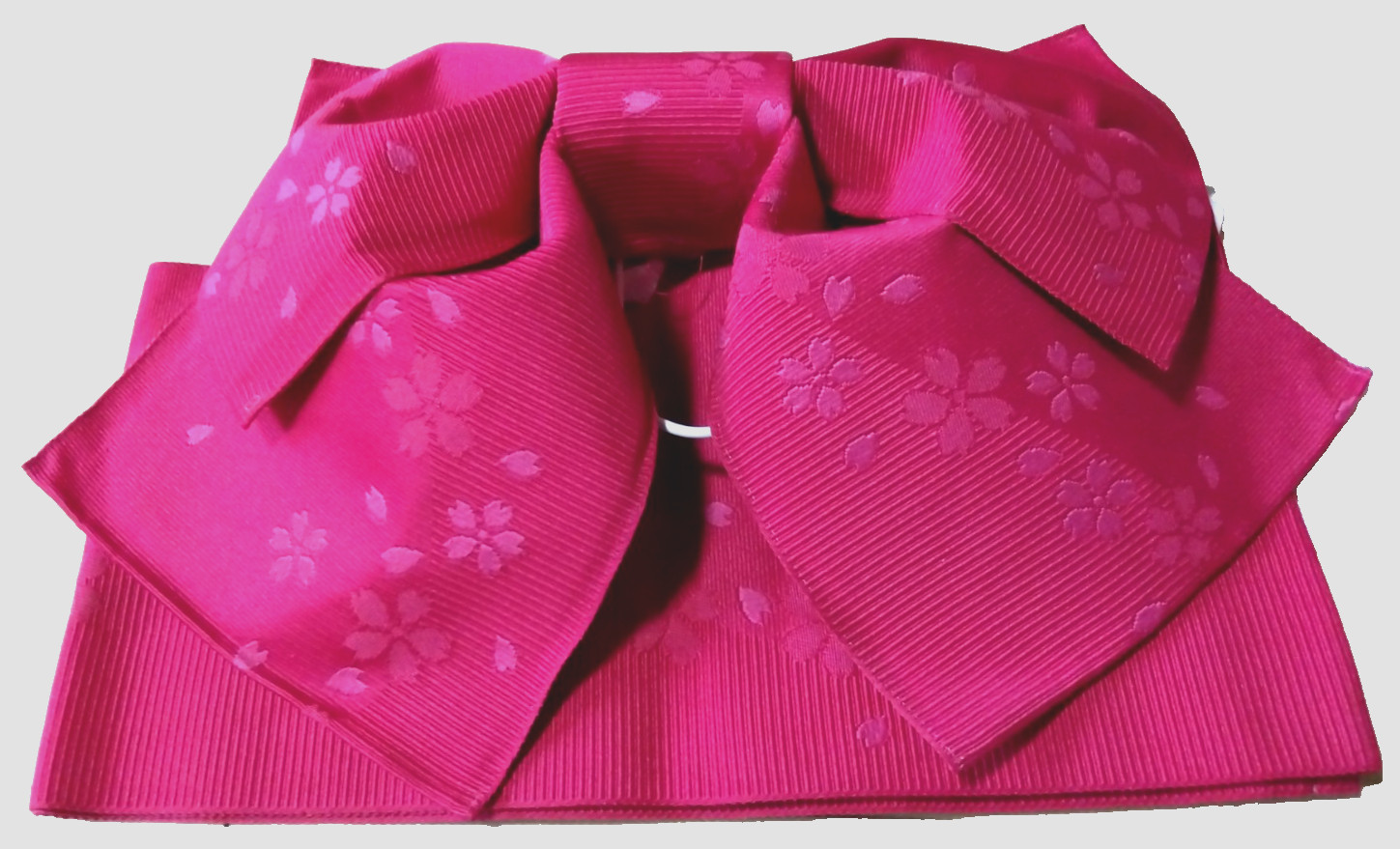 Pre-tied Yukata Obi – Pink Sakura Bow – Ready-to-Wear Japanese Obi Belt