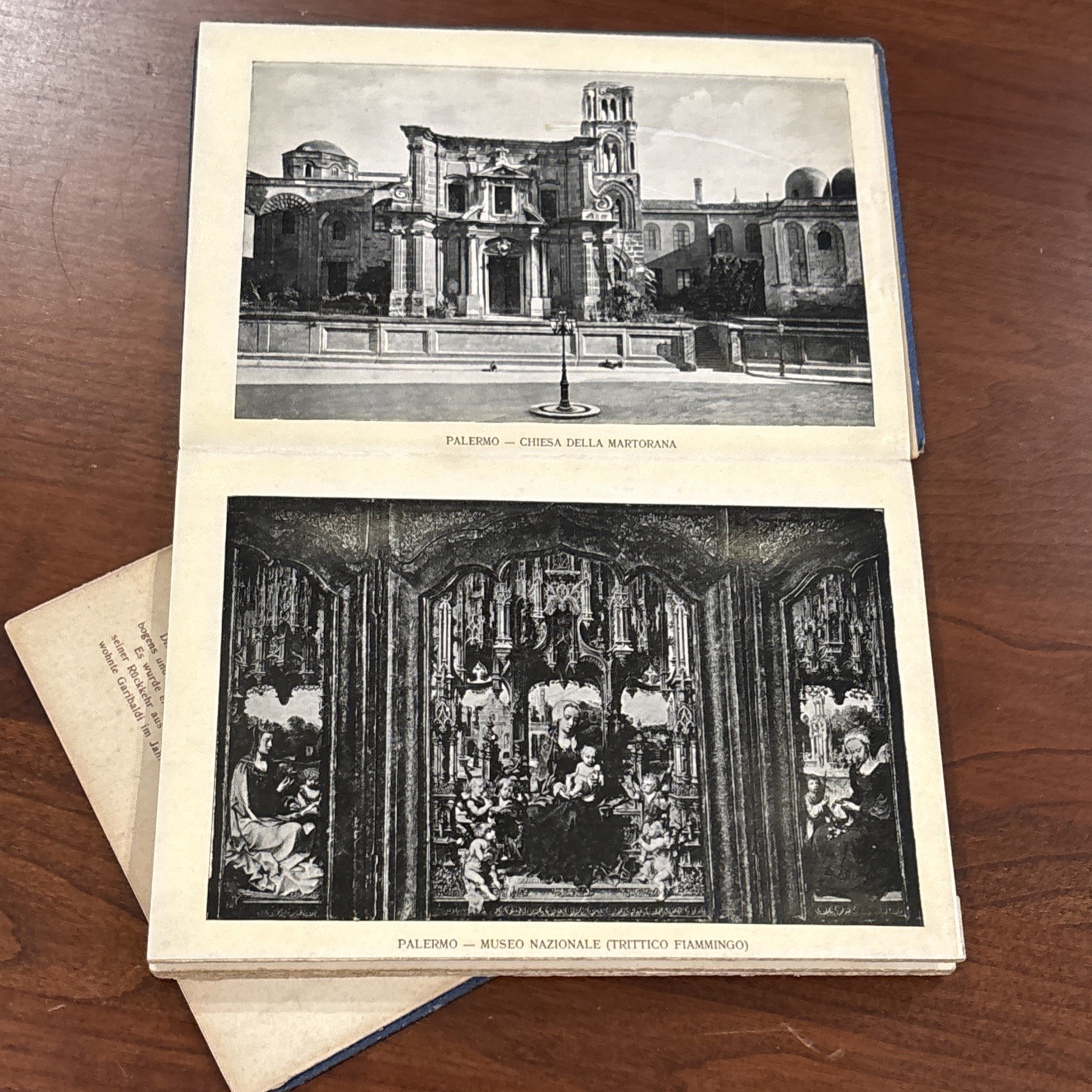 Antique Vintage Beautiful Palermo Italy 2 Booklets 1 w/ Photos 1 Black & White