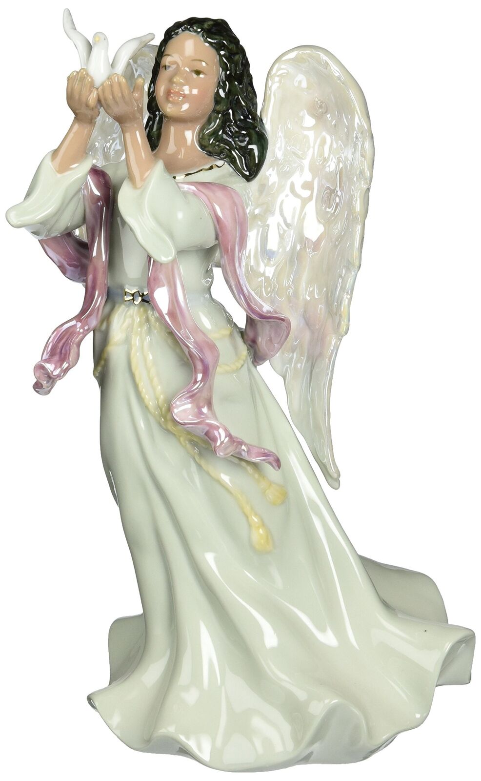 Cosmos 96571 Fine Porcelain African American Angel Musical Figurine, 9-1/8-In...
