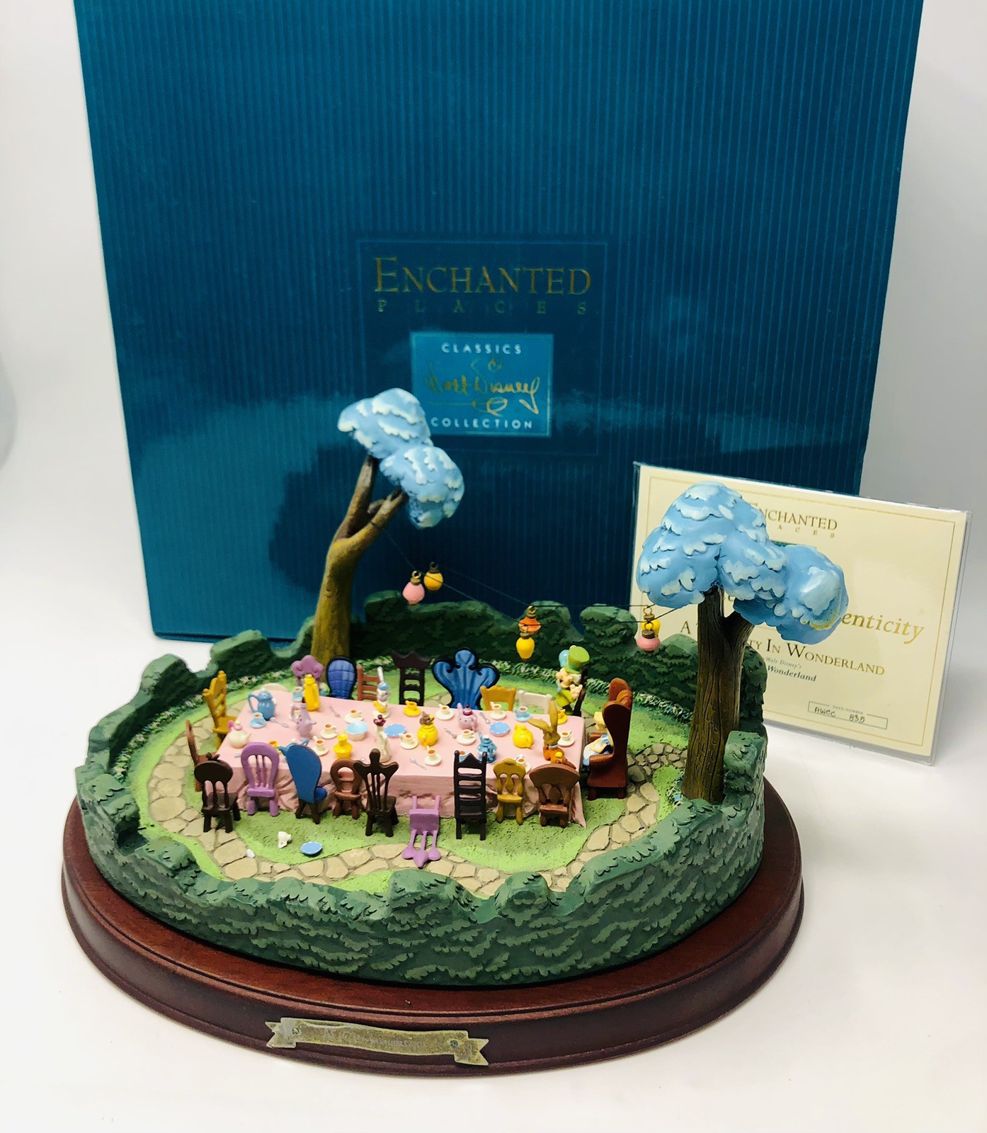 WDCC Enchanted Places Alice In Wonderland Tea Party In Wonderland NIB W COA WDCC Enchanted Places Alice In Wonderland Tea Party In Wonderland NIB W COA