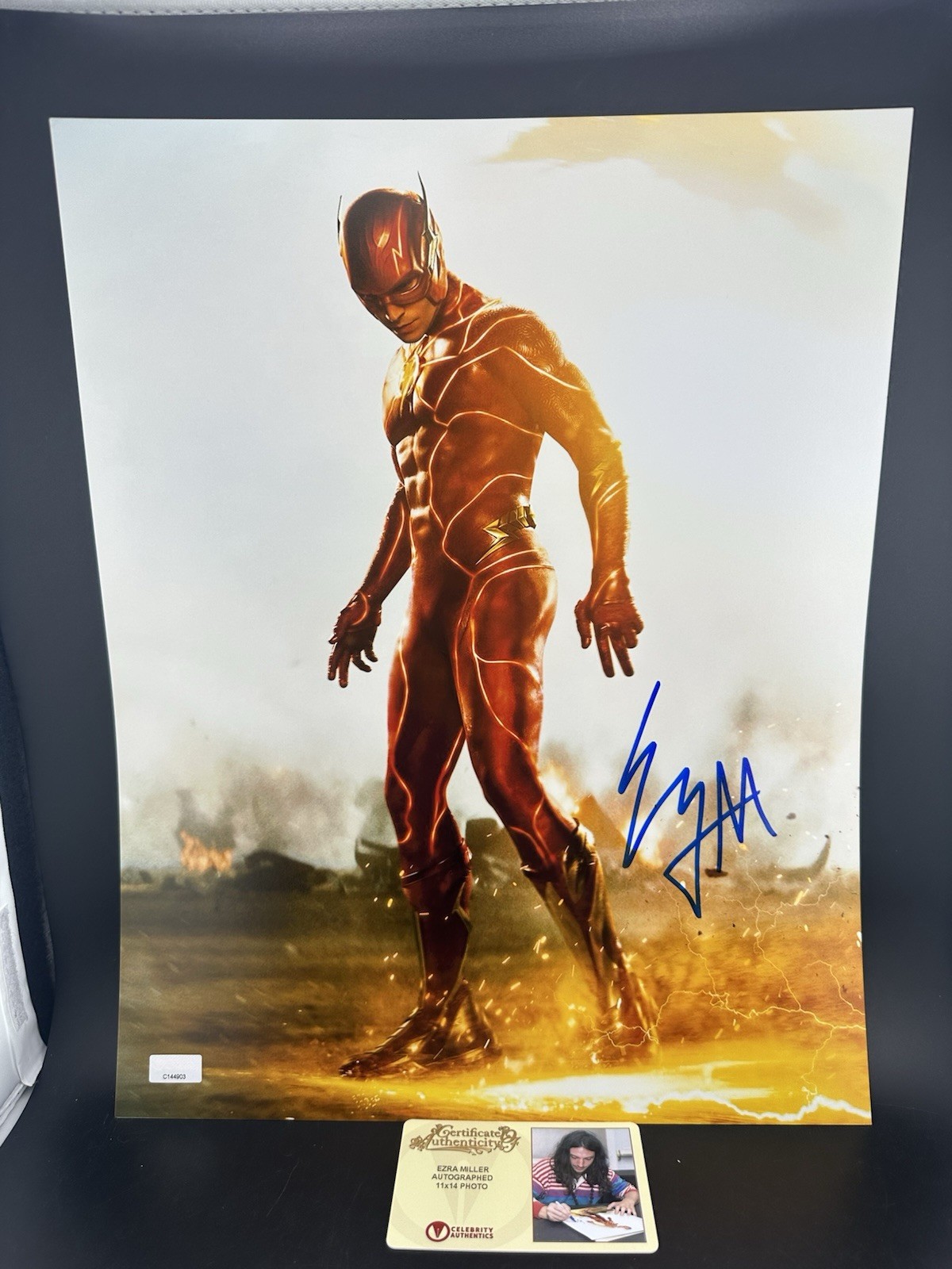 Ezra Miller Signed The Flash Fastest Man Alive 11x14 Photo Celebrity Authentics
