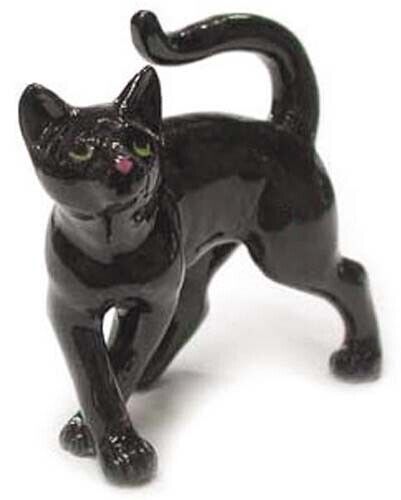 ➸ NORTHERN ROSE Miniature Figurine Black Cat