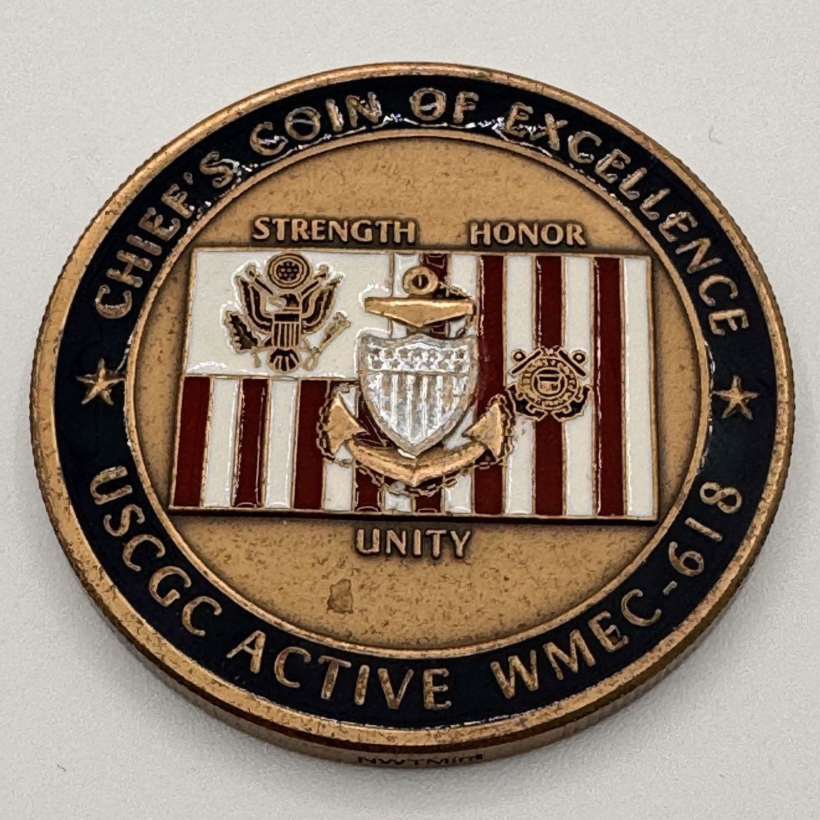 USCGC ACTIVE WMEC-618 Chief’s Coin of Excellence US Coast Guard