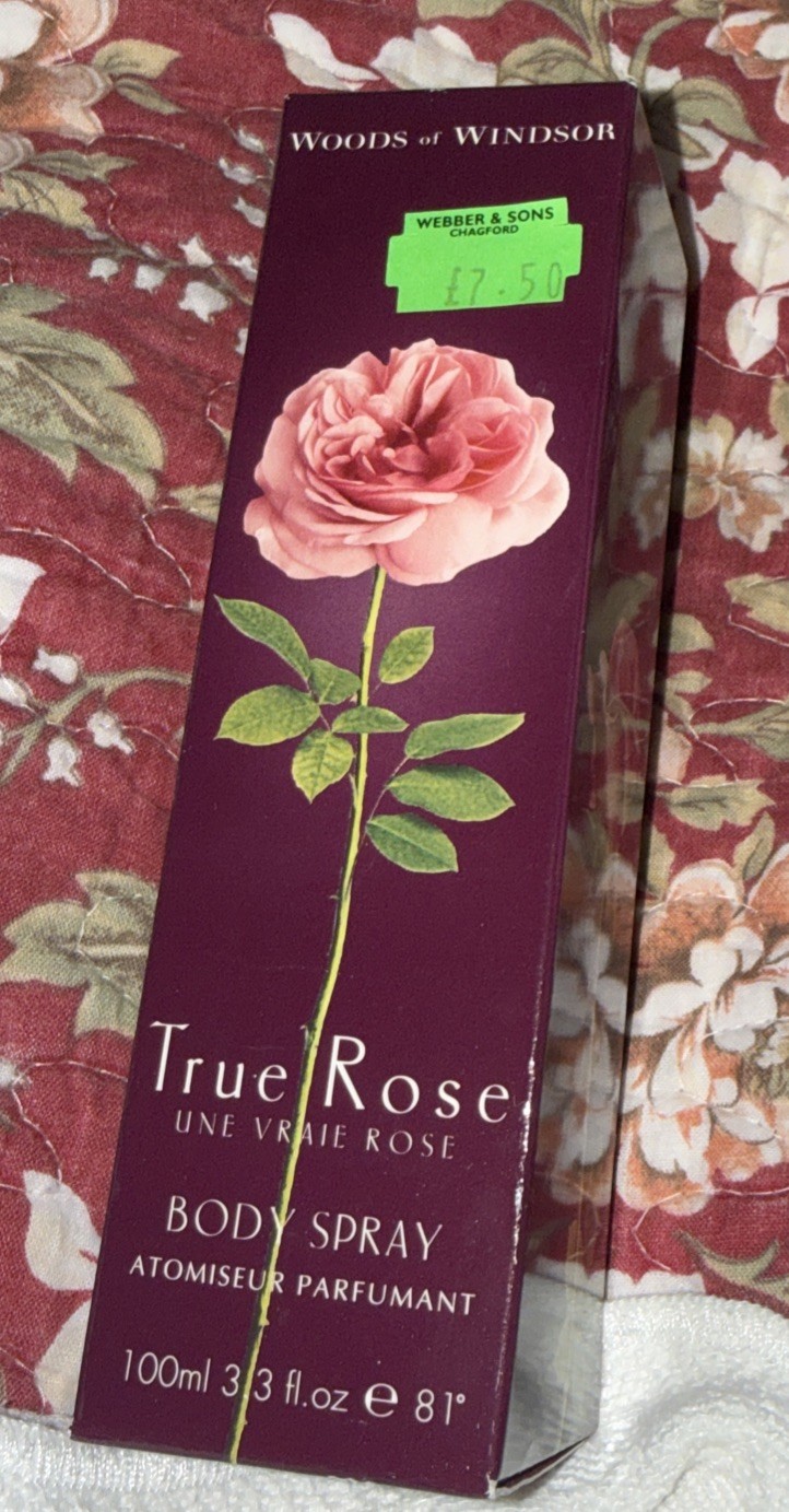 Vintage Woods Of Windsor True Rose Body Spray 3.3 Oz New W Box NOS
