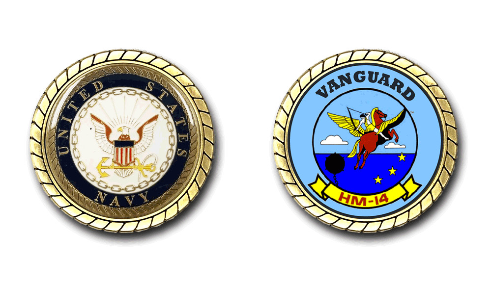 HM-14 Vanguard US Navy Squadron Challenge Coin Officially Licensed HM-14 Vanguard US Navy Squadron Challenge Coin Officially Licensed