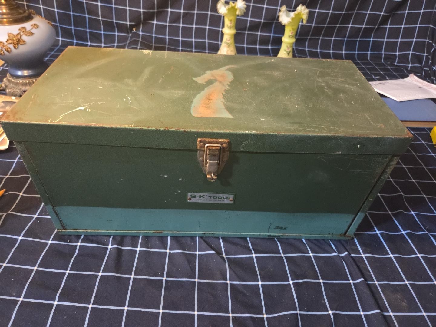 Vintage S-K Tools Machinist Tool Chest, steel, with trays and 3 drawer 1970 1980