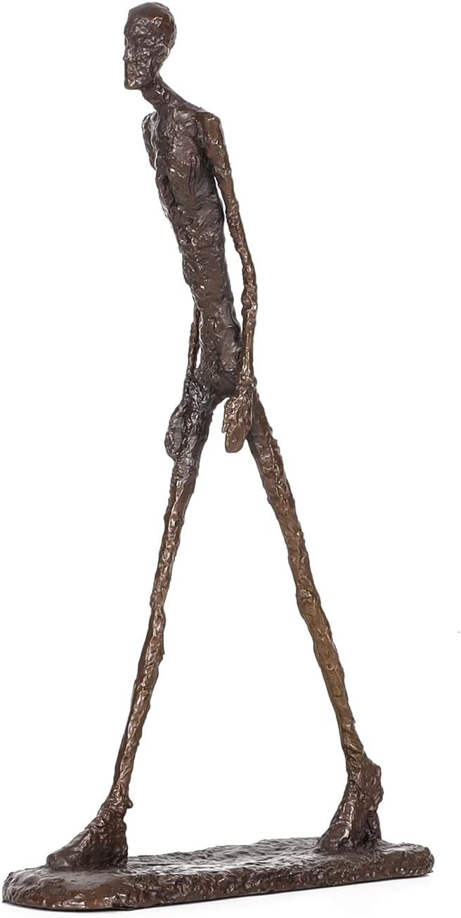 Bronze Giacometti's Walking Man Statue Famous Abstract Sculpture 10H, 