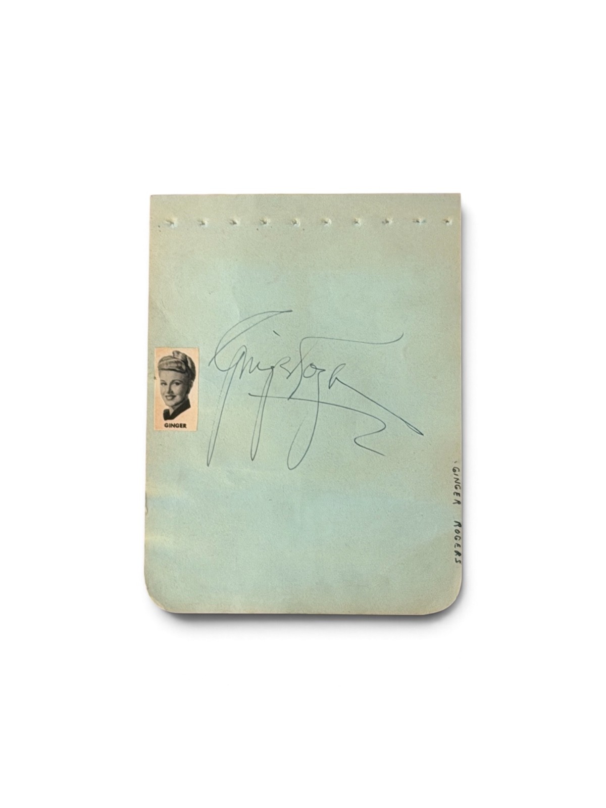 RARE Ginger Rogers Authentic Vintage Signed Album Page – Gary Brucato Provenance