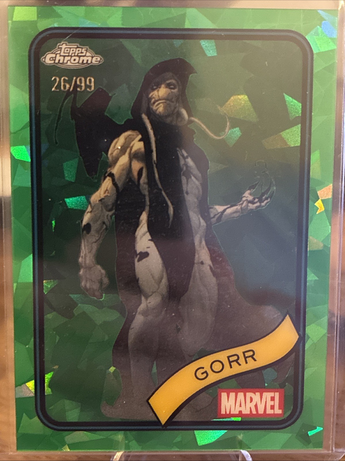 2025 Topps Chrome Marvel Sapphire Green Gorr 26/99 2025 Topps Chrome Marvel Sapphire Green Gorr 26/99
