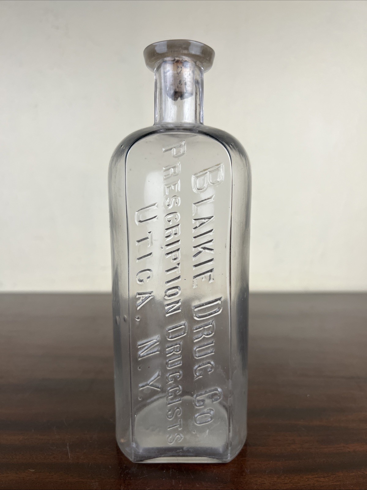 Antique Blaikie Drug Co Prescription Druggists Bottle Utica NY 8\