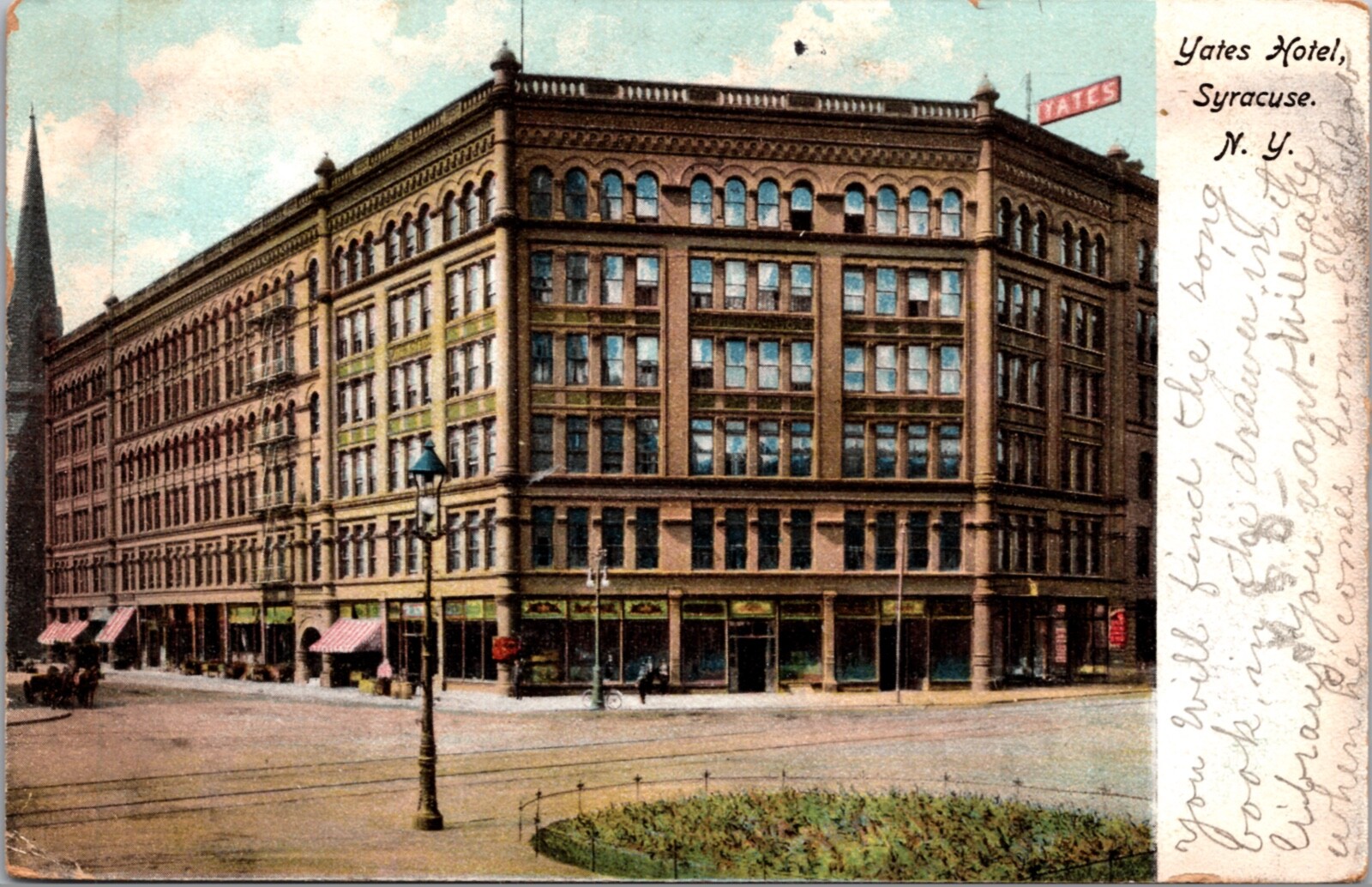 Postcard Yates Hotel in Syracuse, New York