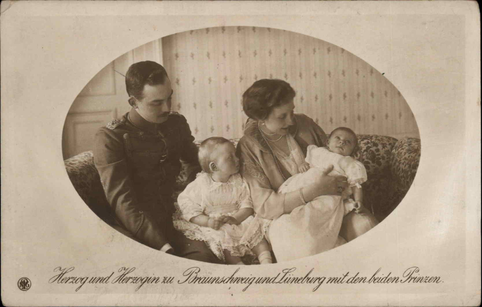 Duke Duchess of Brunswick Luneburg Royalty Children Princes c1900s-20s RPPC