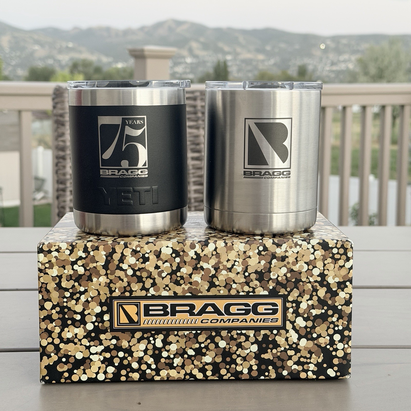 YETI Rambler 10oz Lowball Bragg Crane Heavy Transport 75th Anniversary Box Set