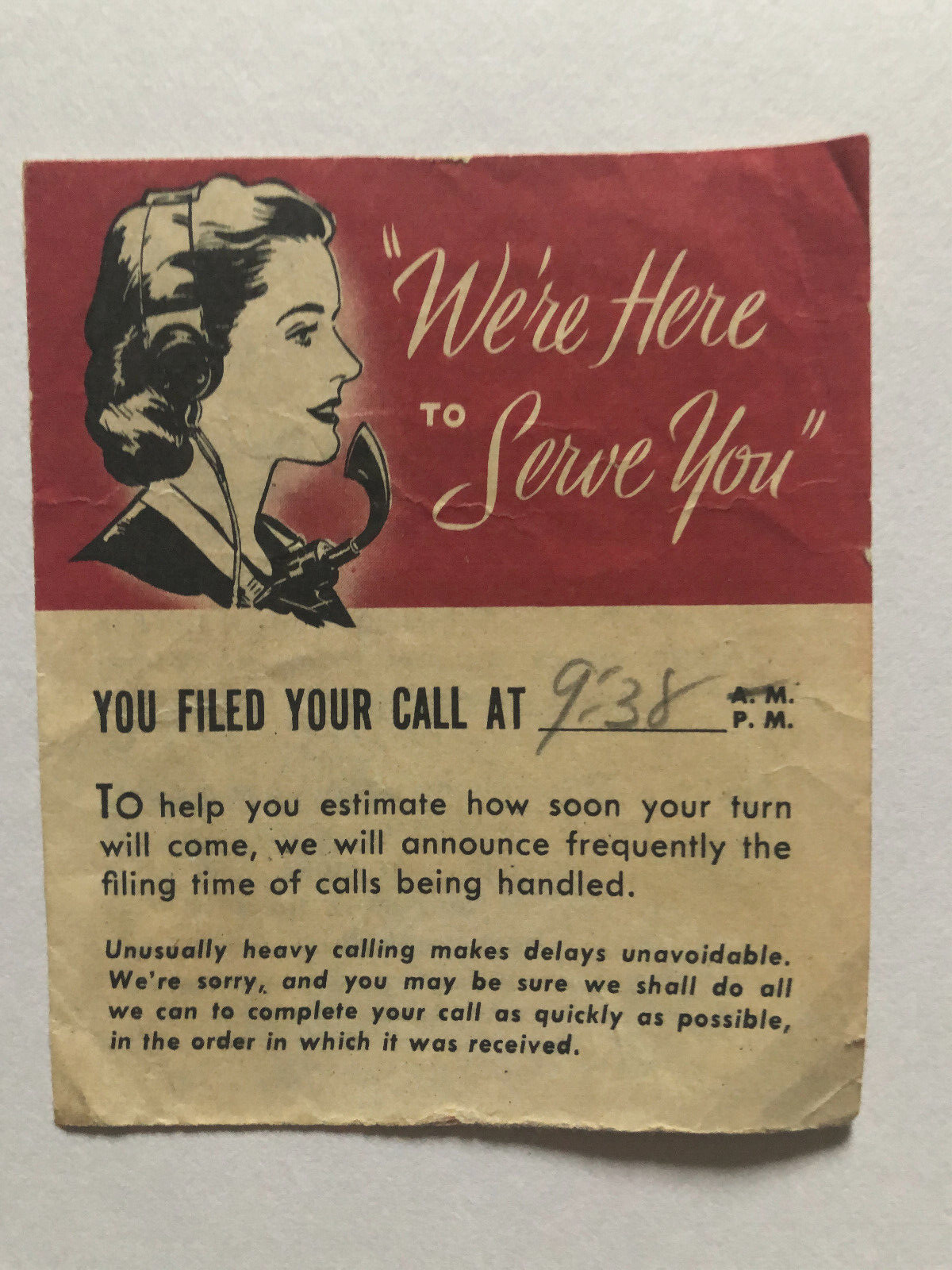 Camp Kilmer New Jersey Bell Telephone Service Call Filed