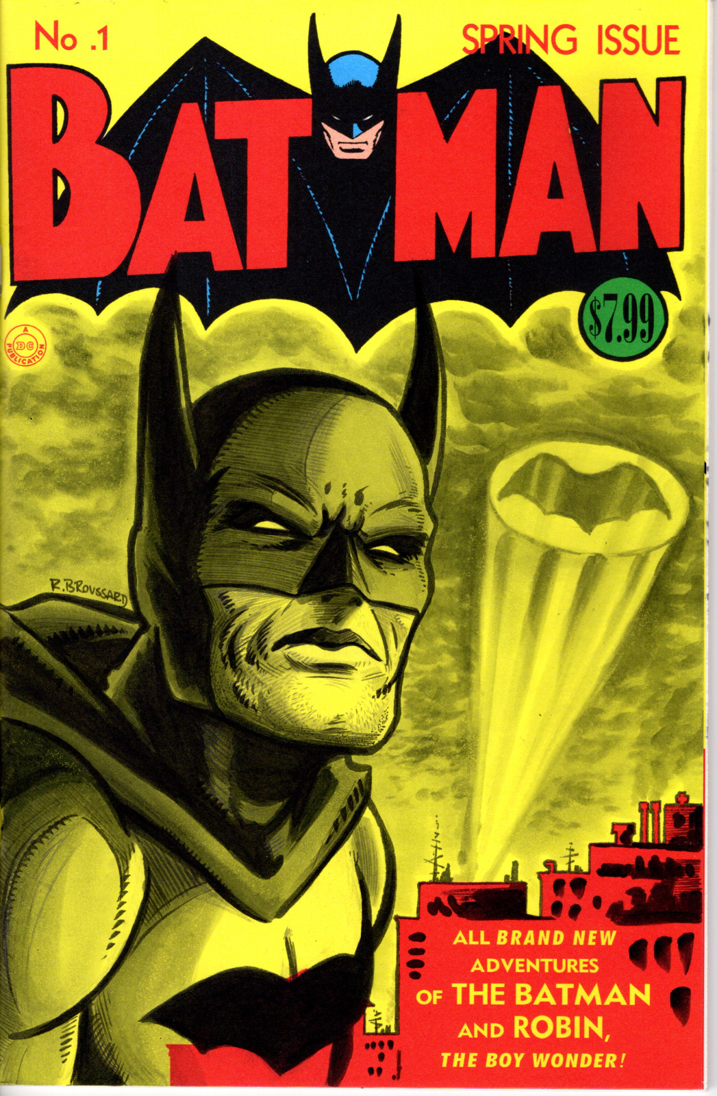 Batman Original Sketch Cover Art by Rob Broussard