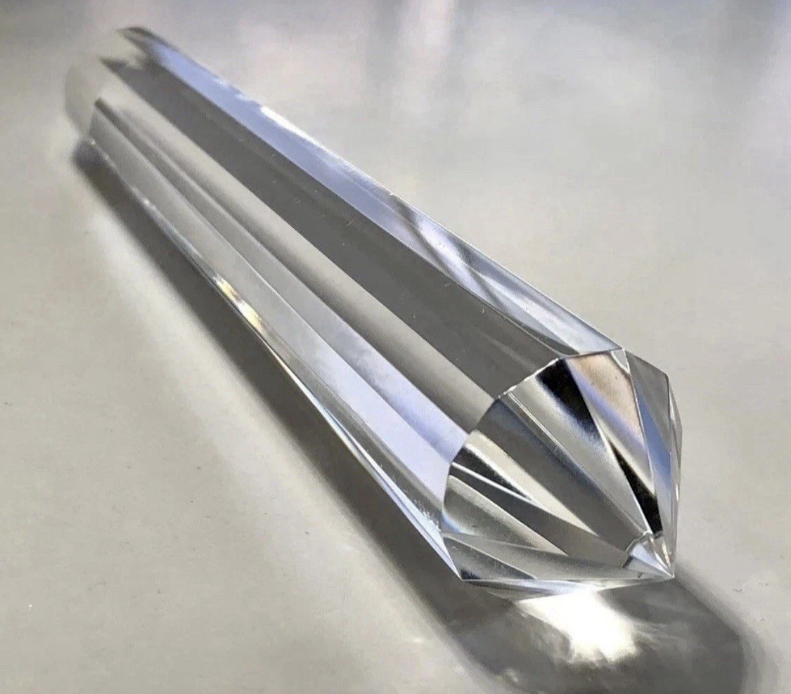 Large Breath Taking Natural Rare 12 Cut Vogel Quartz Crystal Point Raw Specimen