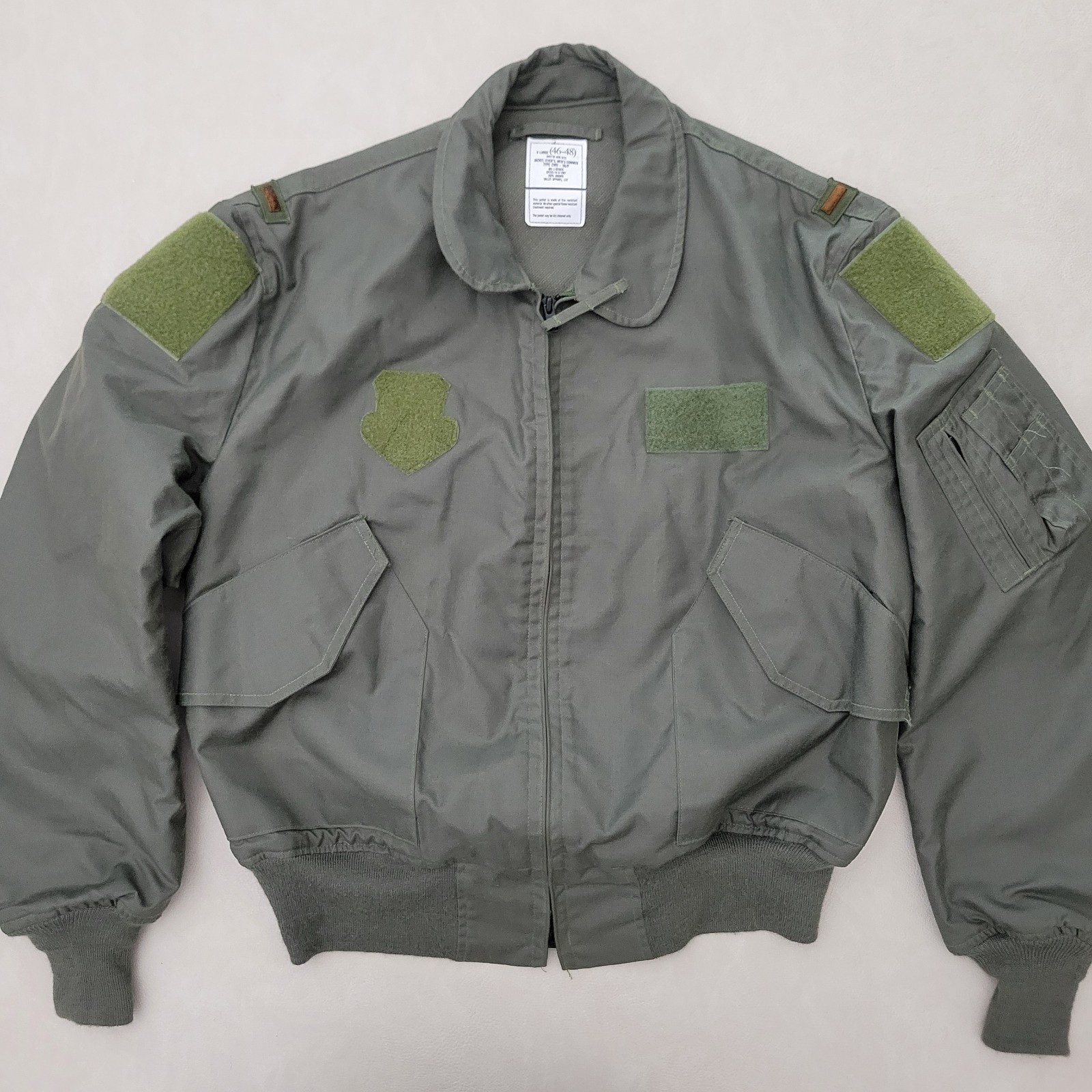 XL GENUINE USAF GREEN FIRE RESISTANT SUMMER FLYERS JACKET CWU-36/P 