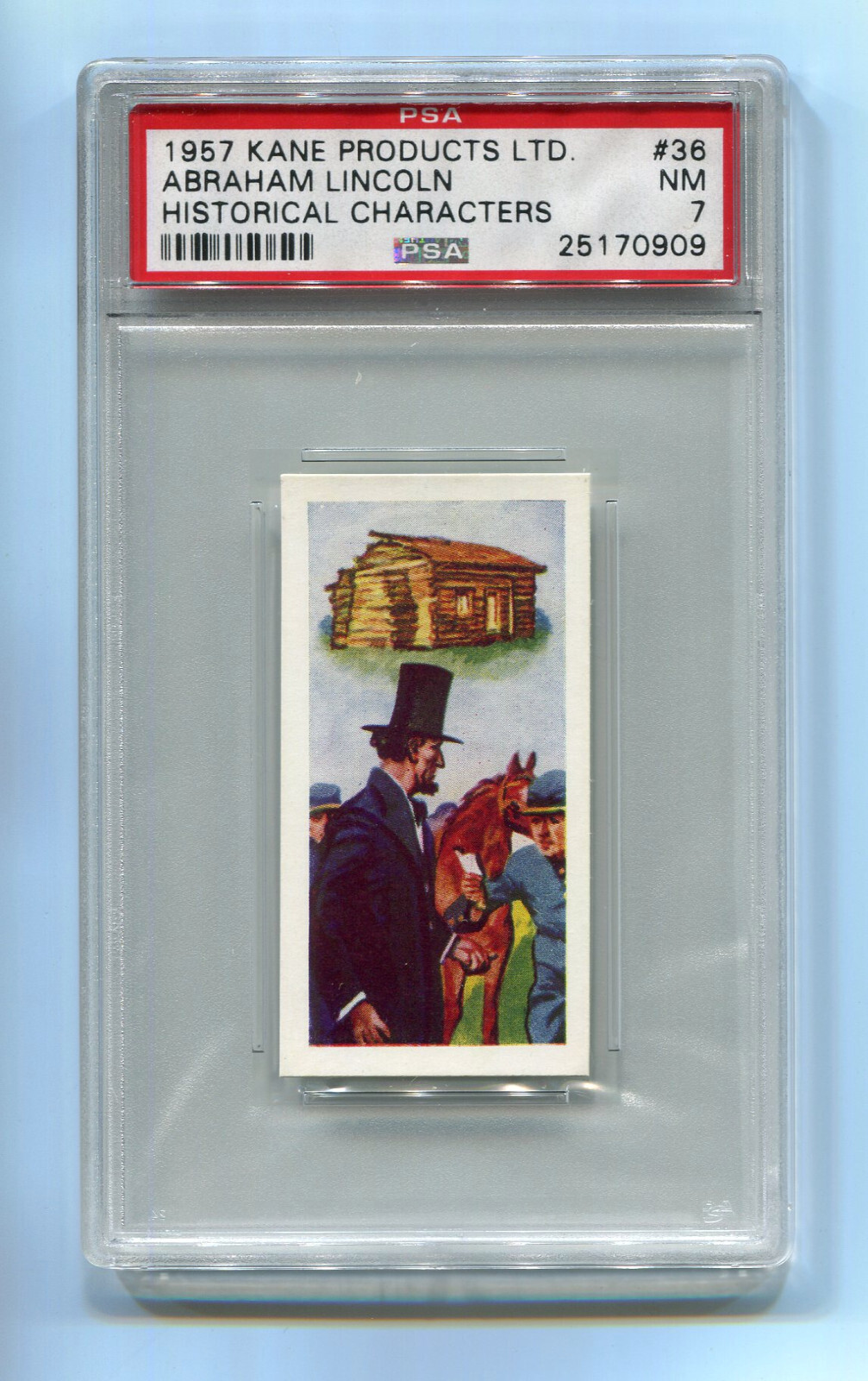 1957 Kane Products Historical Characters 36 President Abraham Lincoln PSA 7 Abe