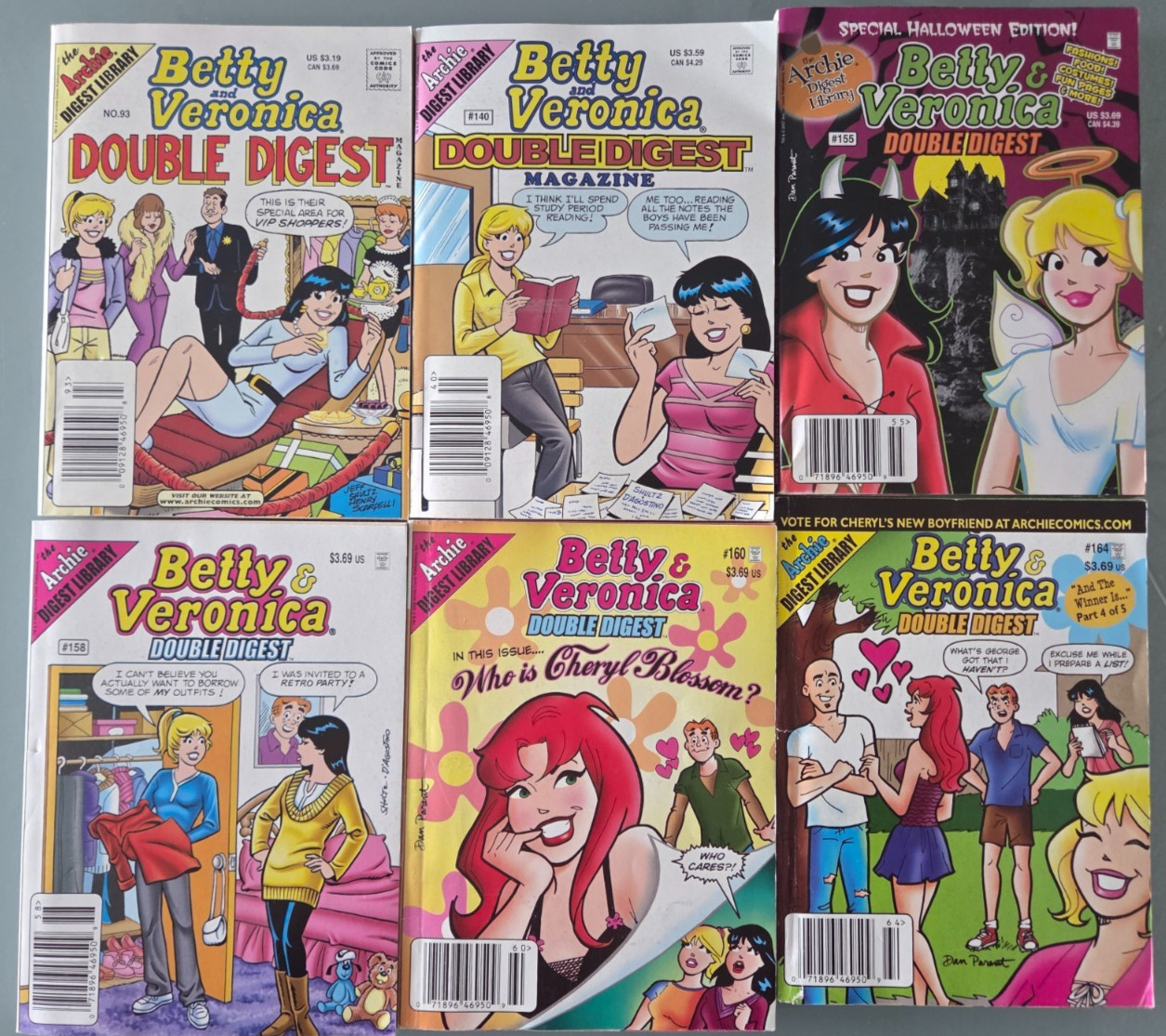 BETTY AND VERONICA SET OF 10 DOUBLE DIGEST MAGAZINE ARCHIE COMICS