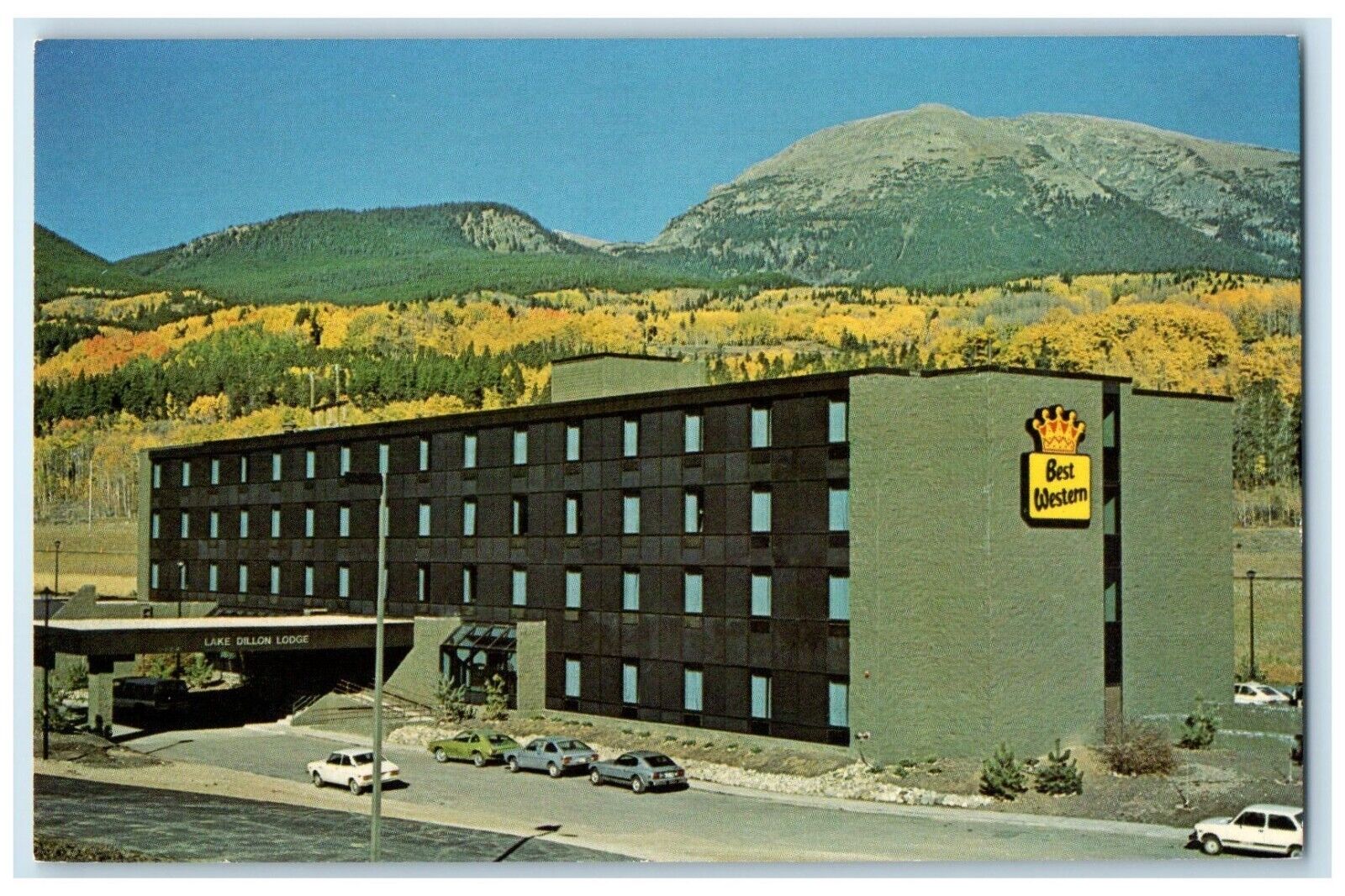 c1950's Best Western Lake Dillon Lodge Cars Frisco Colorado CO Vintage Postcard