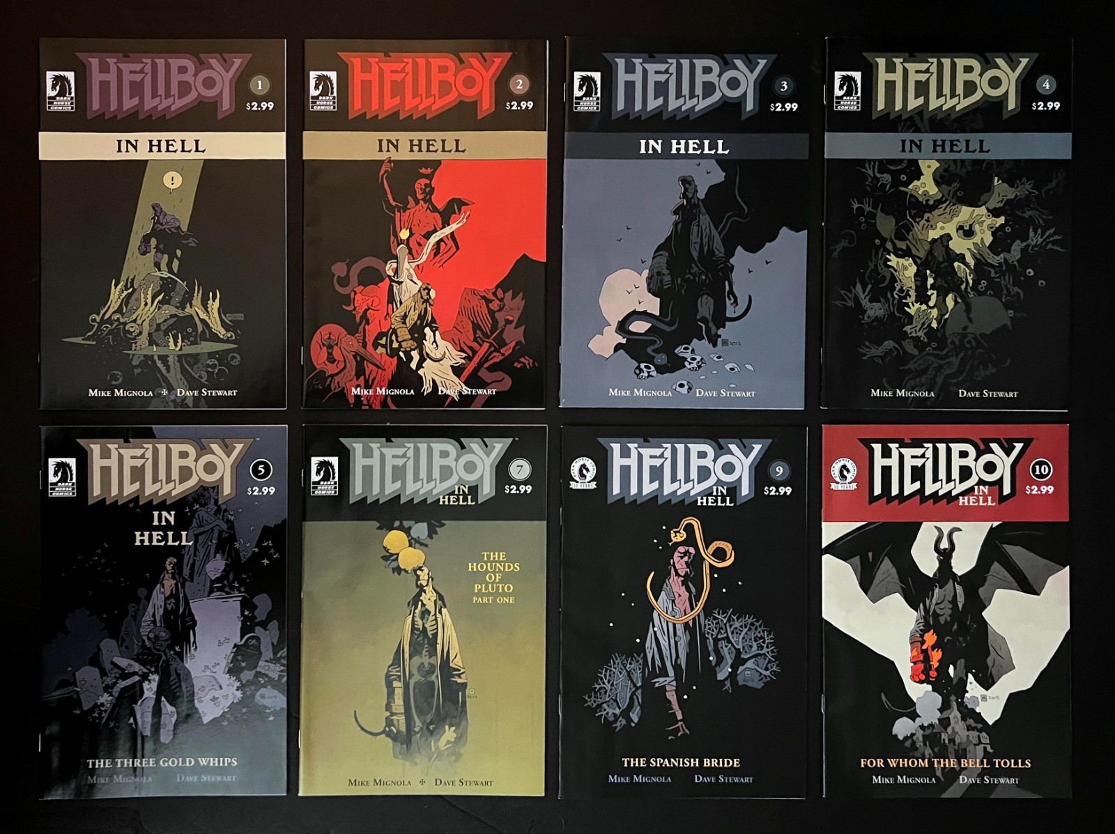 HELLBOY IN HELL #1, 2, 3, 4, 5, 7, 9, 10 Lot MIKE MIGNOLA Dark Horse 2012
