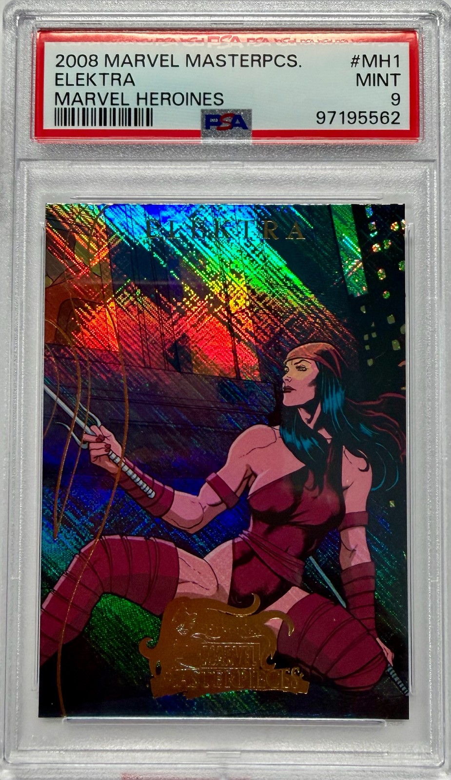 2008 Upper Deck Marvel Masterpieces Elektra Heroines MH1 PSA 9 MINT