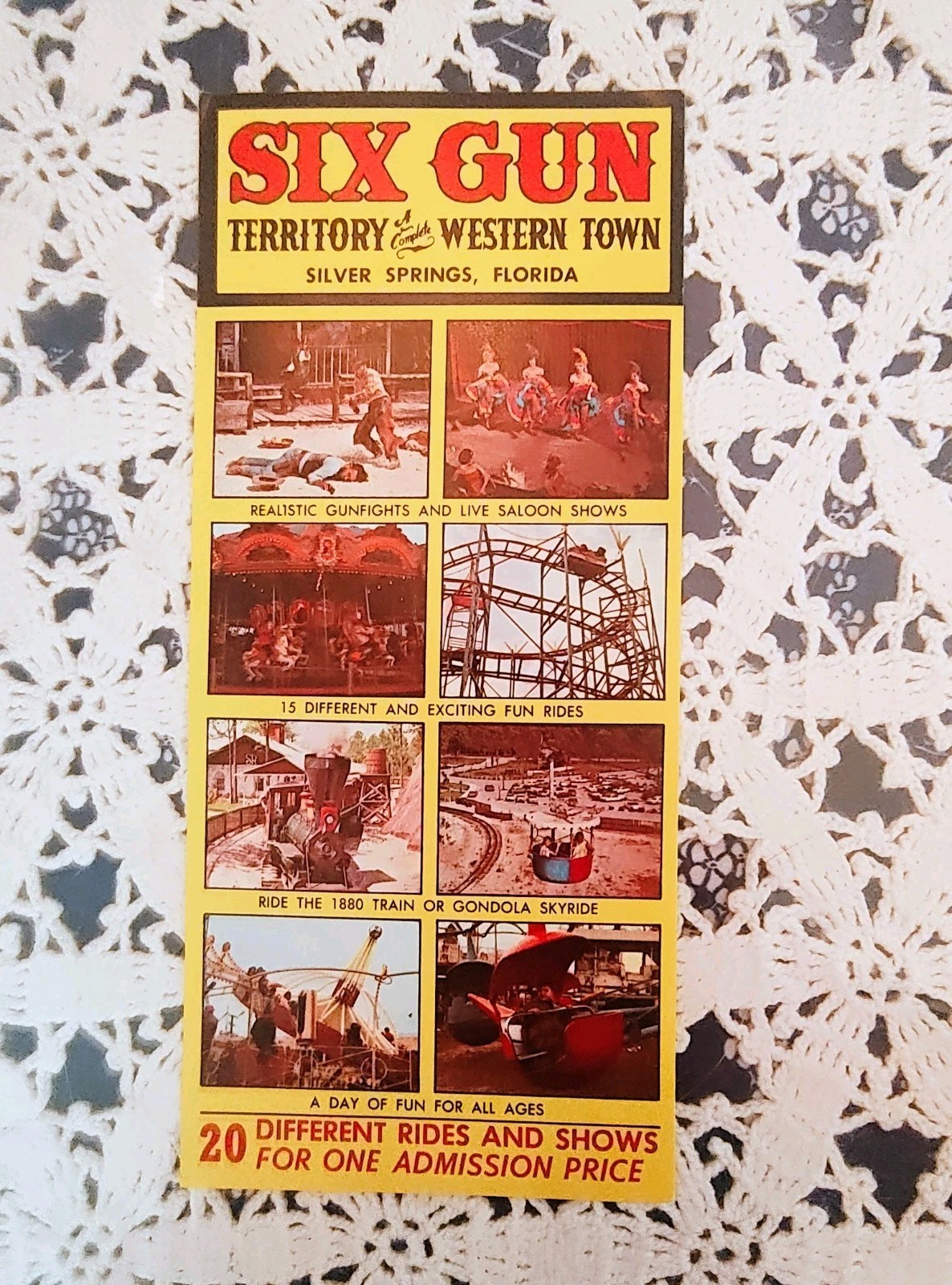 Vintage Amusement Park Brochure Six Gun Territory Florida