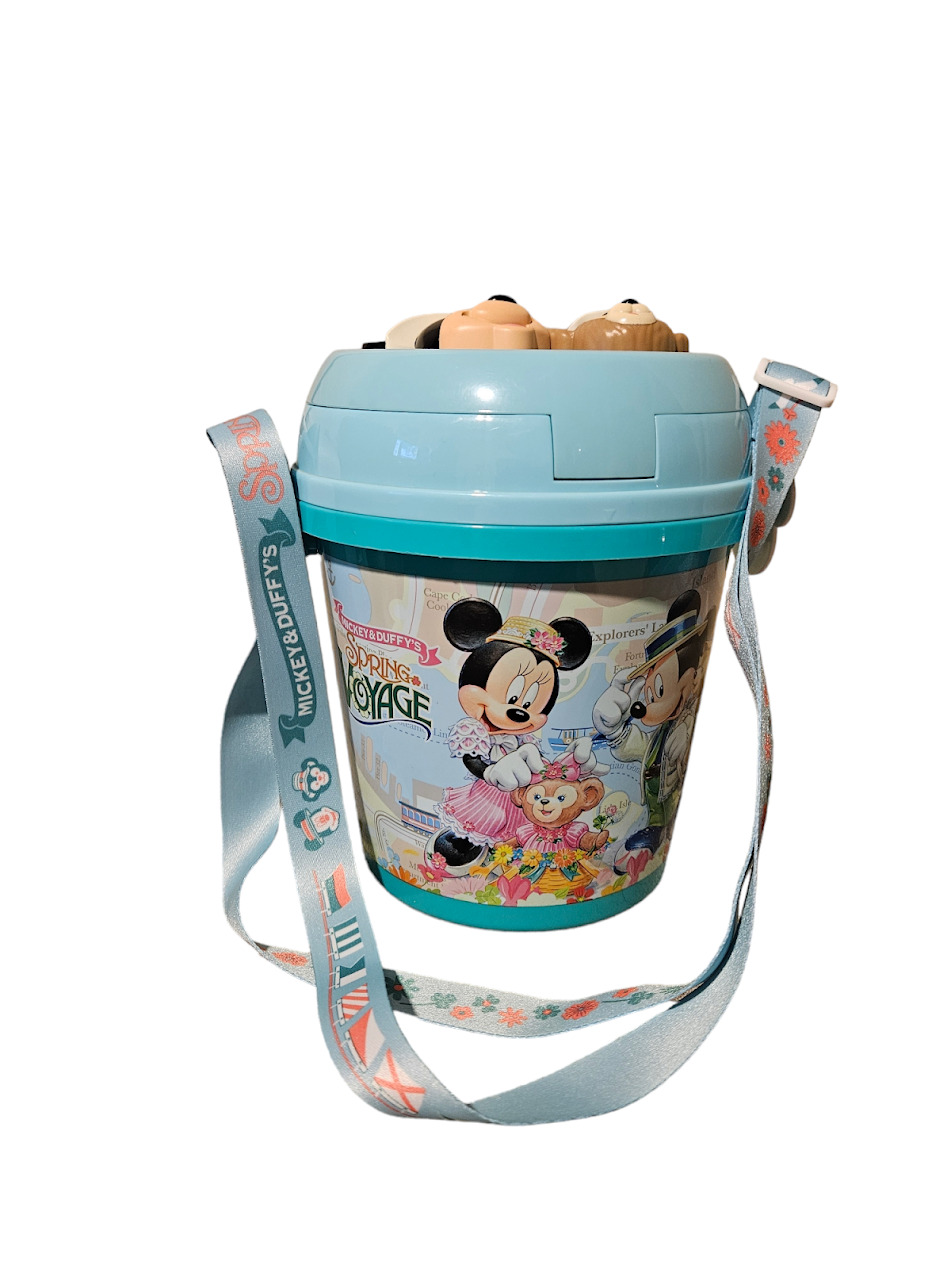 Tokyo Disneyland  Spring Voyage Mickey Minnie and Duffey Popcorn Bucket