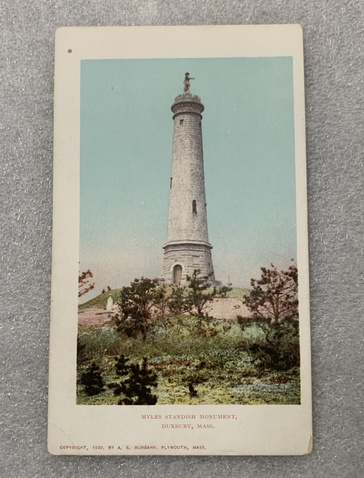 Vintage Myles Standish Monument Plymouth Massachusetts  c1902 Unposted Postcard