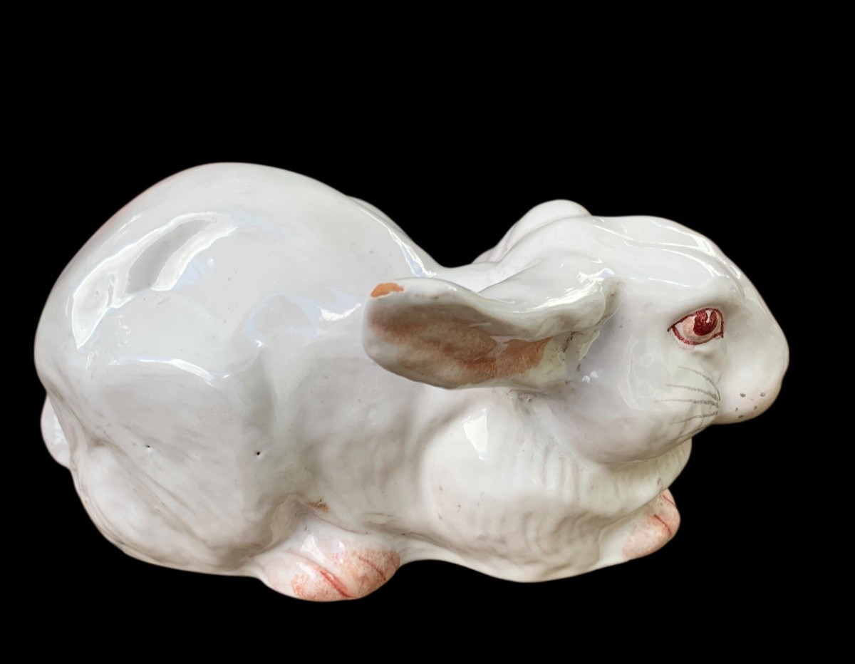 ✨ Vintage Mid Century  Italy Glazed  Terracotta Rabbit Signed Estate ✨