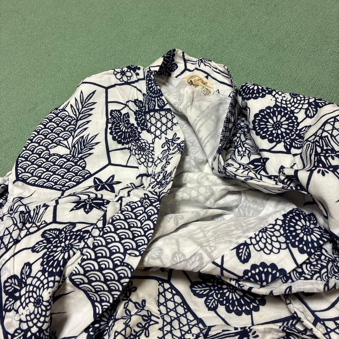 Original Yukata, Single Item, Made in Japan, 100% Cotton, Chrysanthemum Pattern