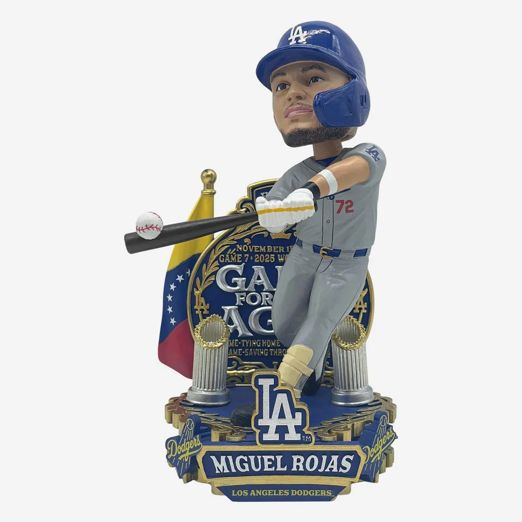 Miguel Rojas Los Angeles Dodgers 2025 World Series Historic Game 7 Bobblehead