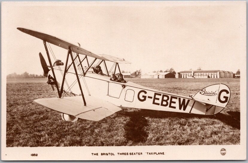 c1920s British Aviation Real Photo RPPC Postcard \