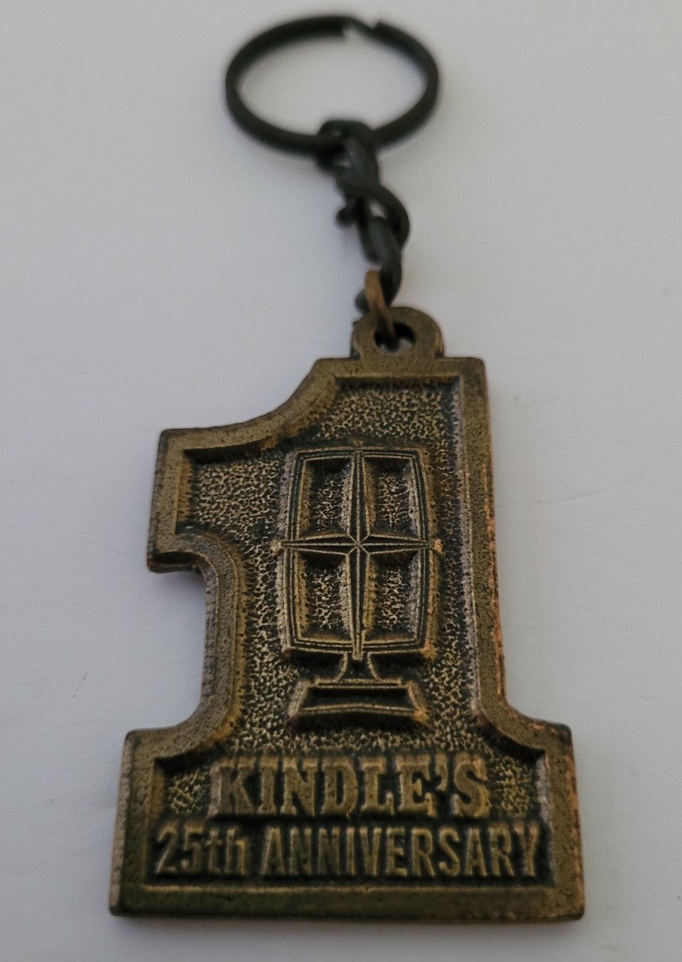 Vintage Keychain Kindle Ford 25th Anniv. Advertising Keyring Fob, Wildwood, NJ